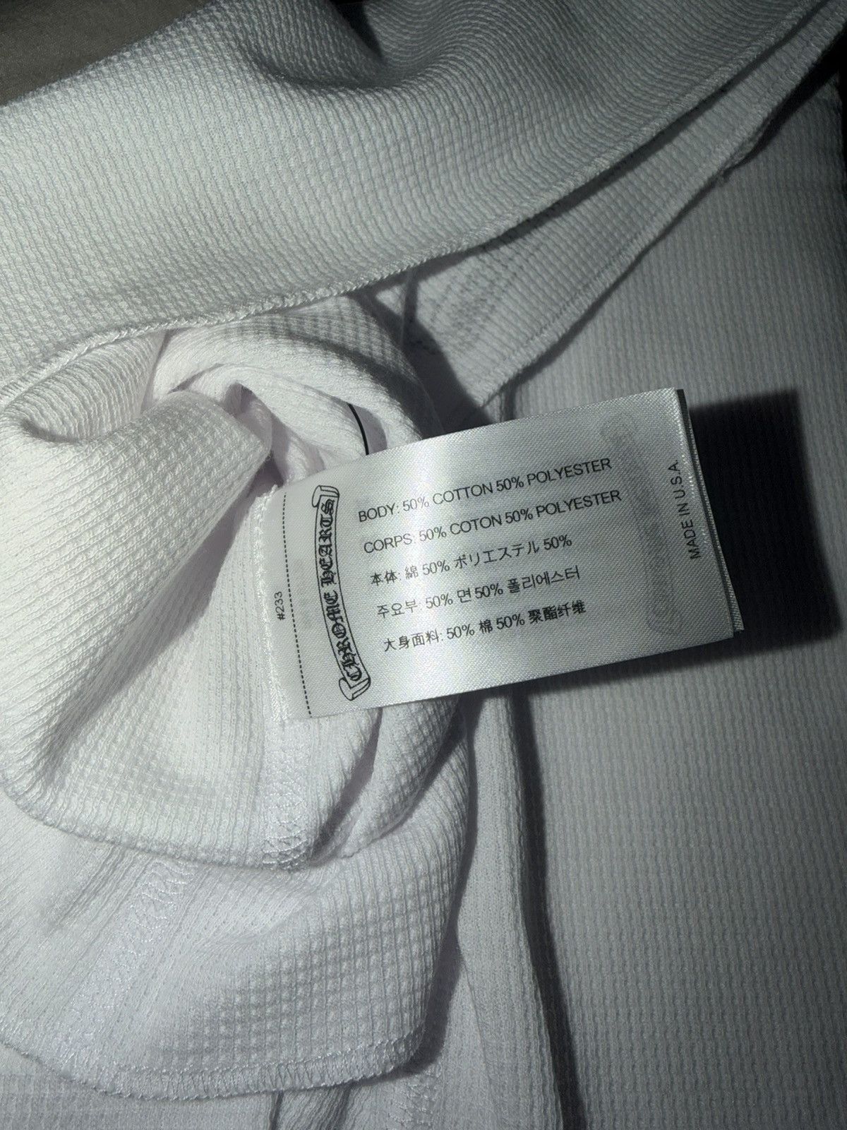 Chrome Hearts Chrome Hearts Dagger White Waffle Thermal LS Tee Size US XL / EU 56 / 4 - 6 Thumbnail