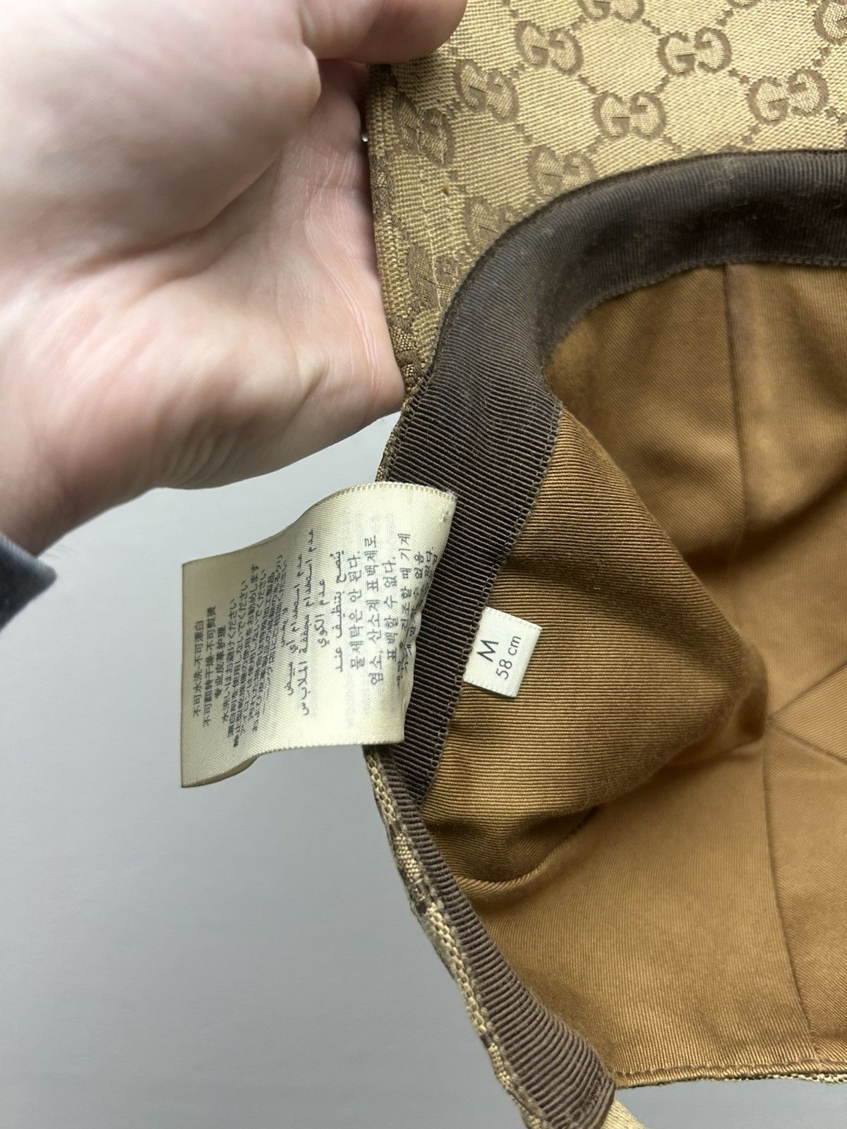 Gucci Gucci GG Monogram Baseball Cap with Leather Patch Size ONE SIZE - 9 Thumbnail