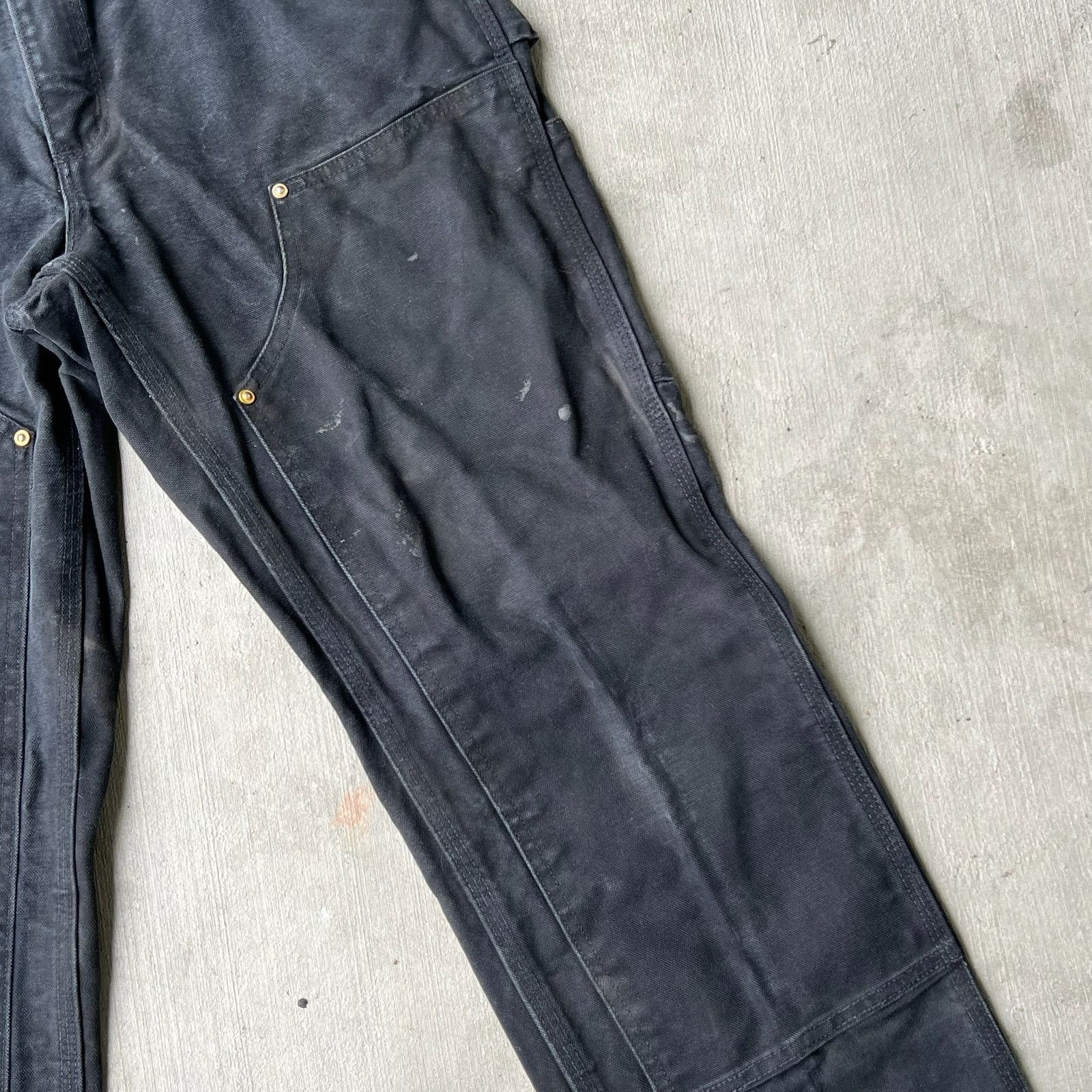 Carhartt × Vintage Carhartt black double knee work wear carpenter pants Size US 27 - 8 Thumbnail