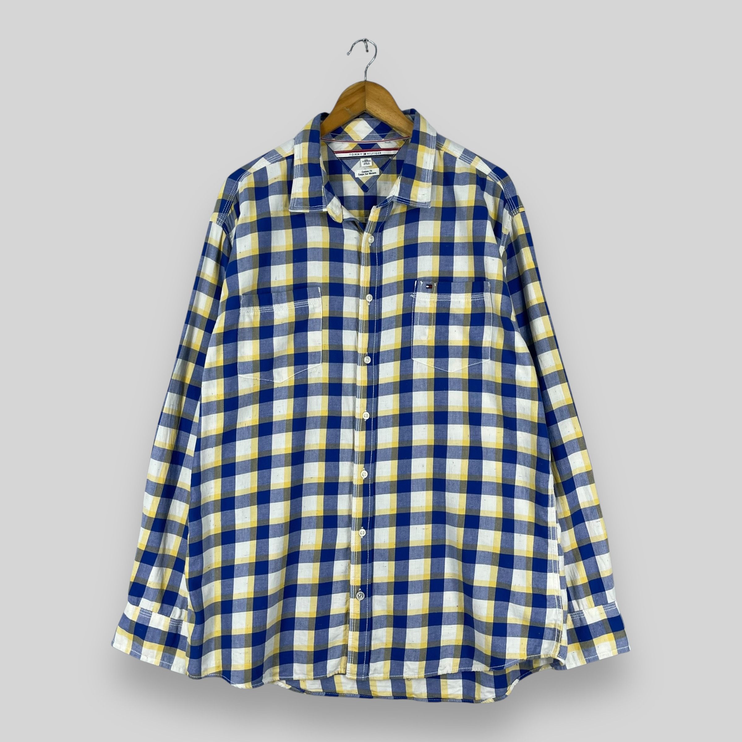Tommy Hilfiger Vintage TOMMY HILFIGER Plaid Tartan Button Up Flannel Size US XXL / EU 58 / 5 - 1 Thumbnail