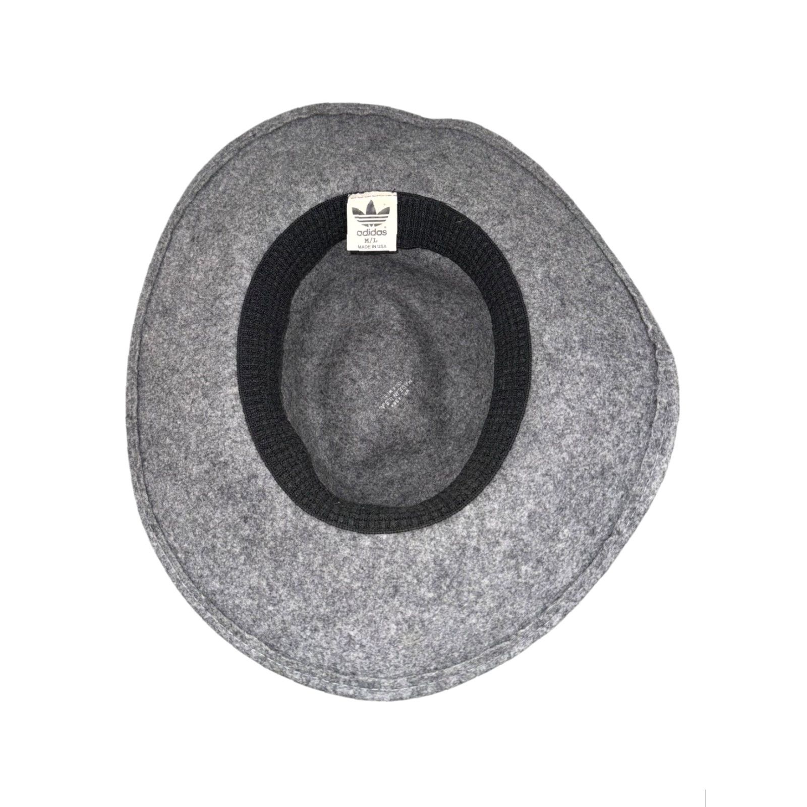 Adidas VINTAGE Adidas Fedora Hat Wool Felt Size M/L Gray Men Fedora Rare 70s M/L Mens Size ONE SIZE - 6 Thumbnail