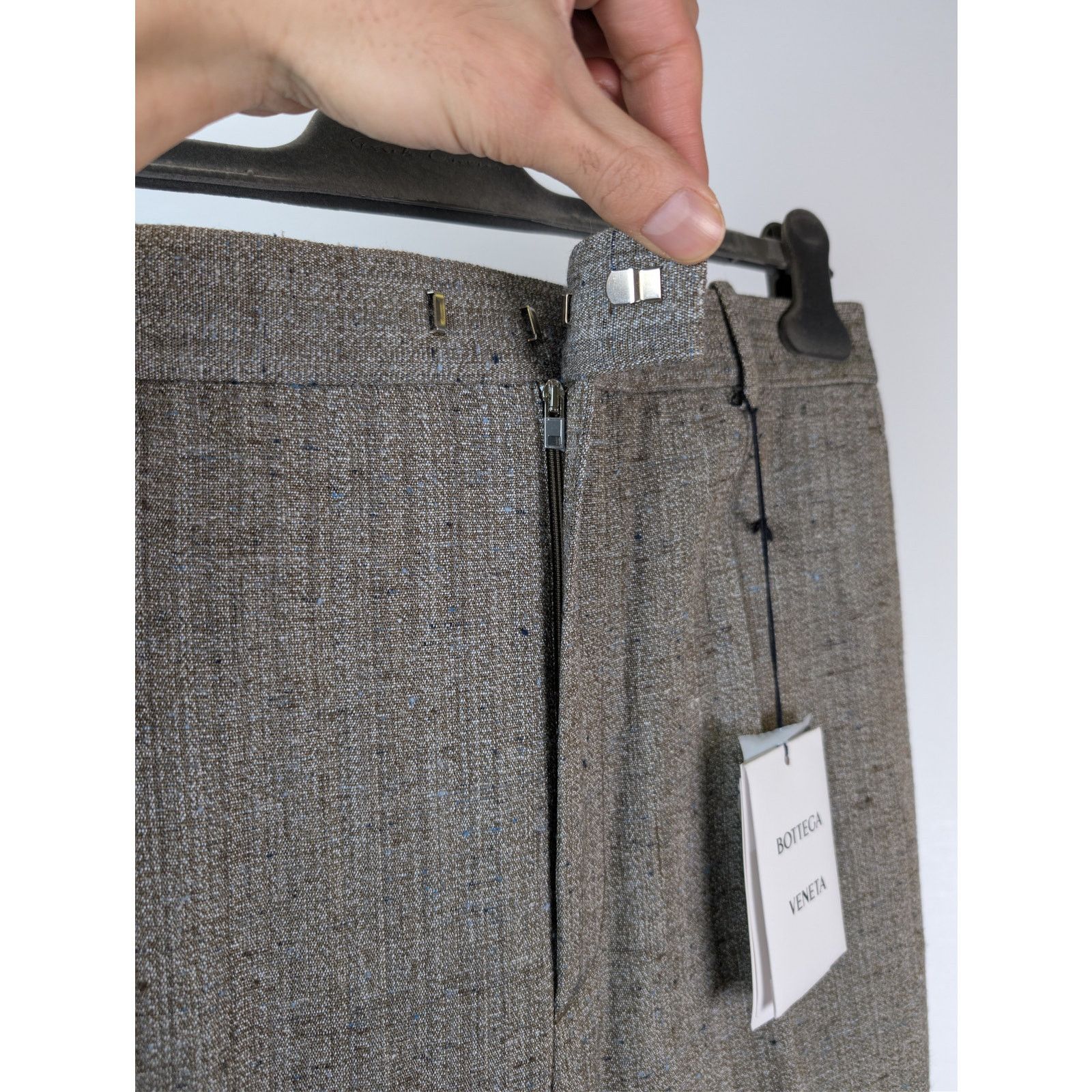 Bottega Veneta o1rshd1 Knotted Melange Viscose Silk Flare Trousers Size US 36 / EU 52 - 7 Thumbnail