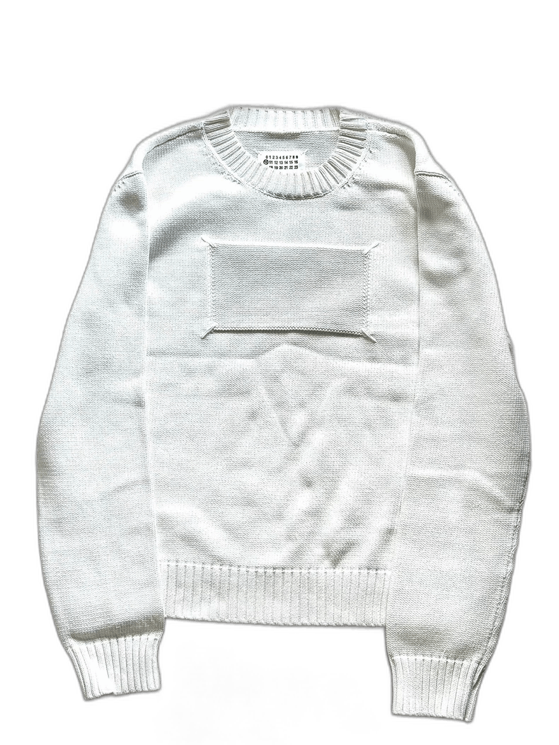 Maison Margiela classic logo ribbed knit sweater Size US L / EU 52-54 / 3 - 1 Thumbnail