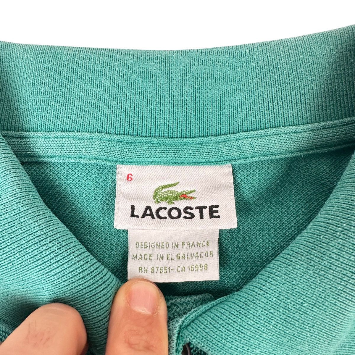 Lacoste Lacoste Mens Shirt Size 6 XL Green Polo Embroidered Faded Size US XL / EU 56 / 4 - 4 Thumbnail