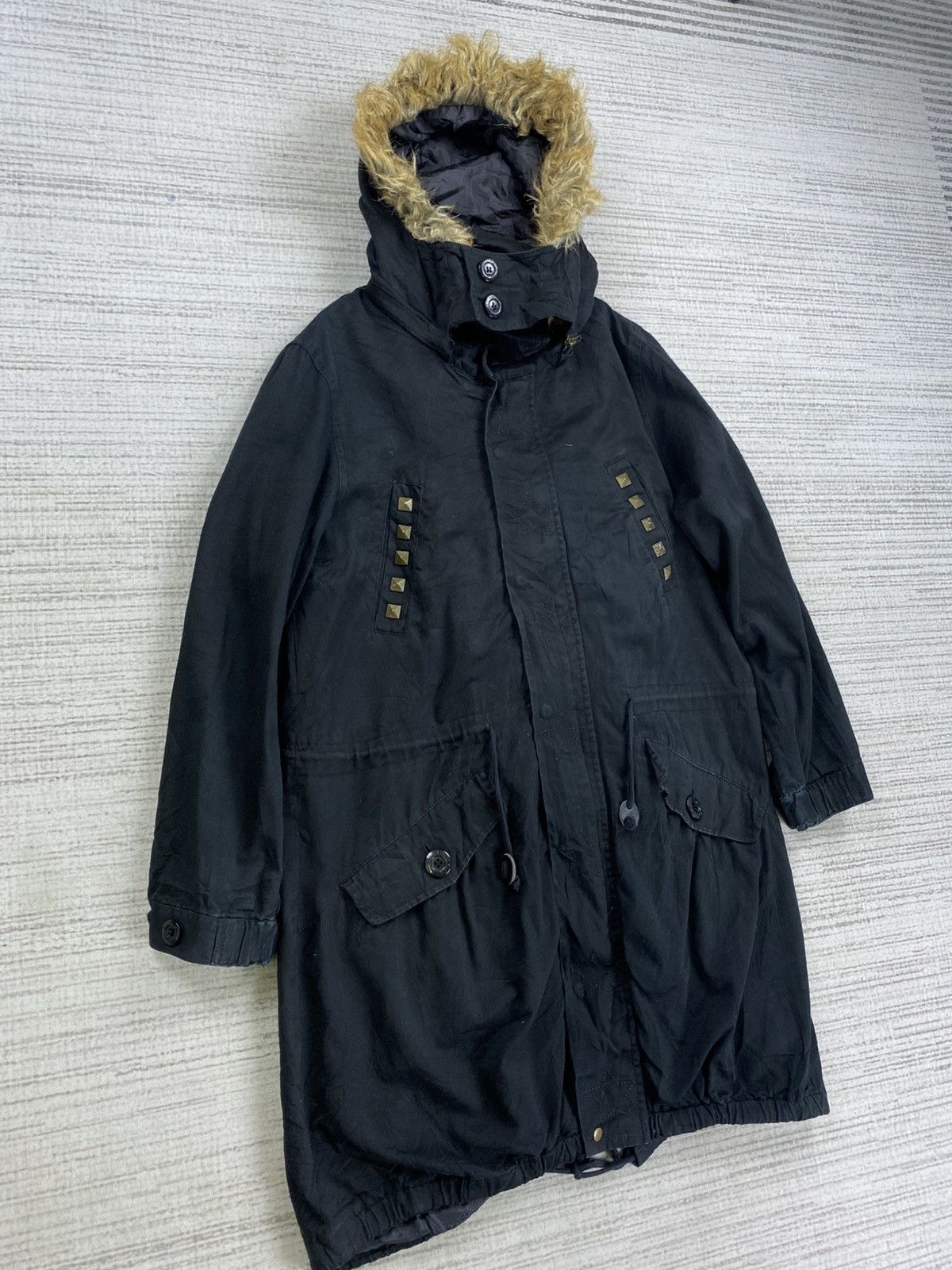 If Six Was Nine Vtg World Wide Love Gothic Style Faux Fur Hoodie Jacket Size US M / EU 48-50 / 2 - 3 Thumbnail