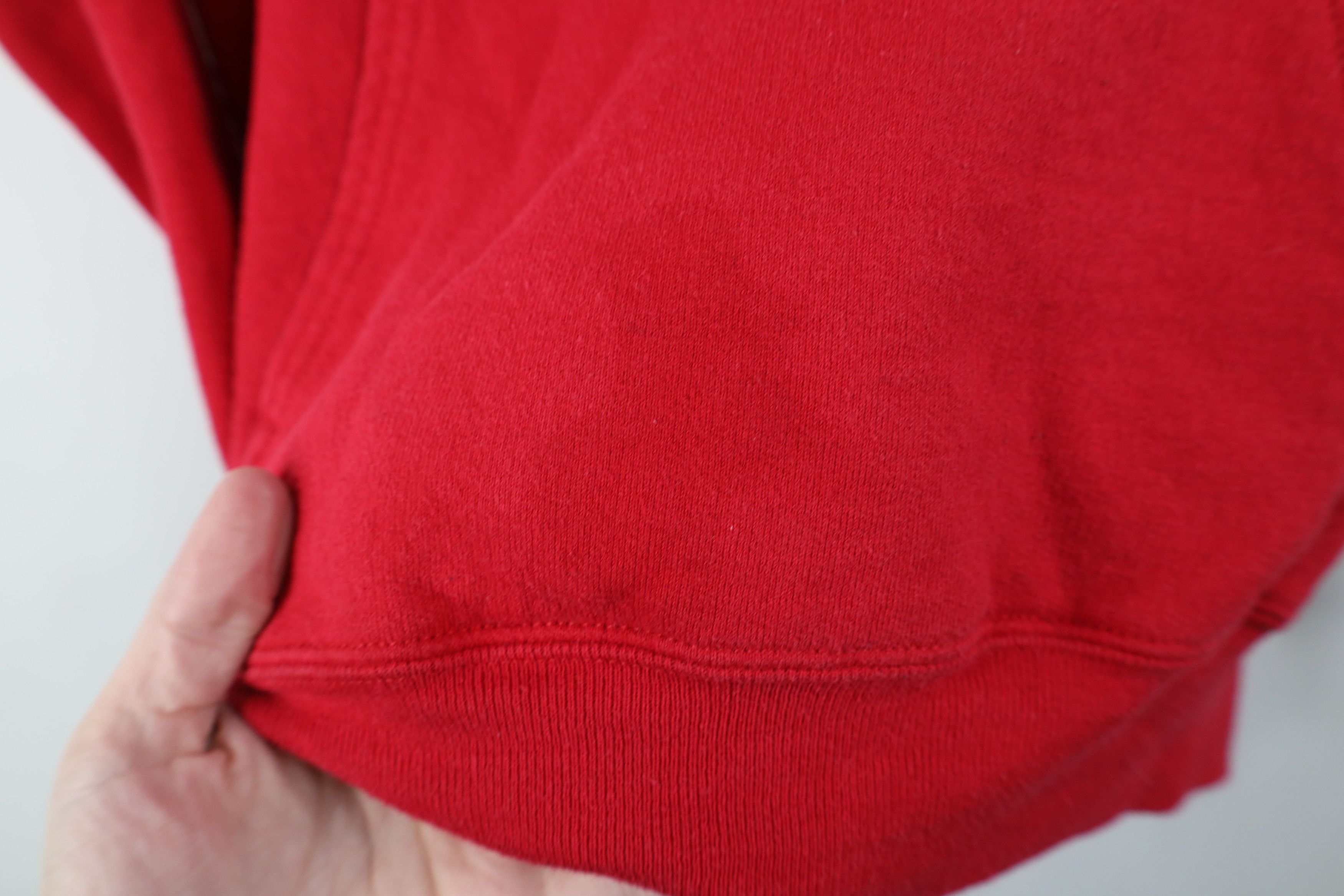 Vintage Vintage 90s Y2K Streetwear Blank Hoodie Sweatshirt Red Size US S / EU 44-46 / 1 - 5 Thumbnail