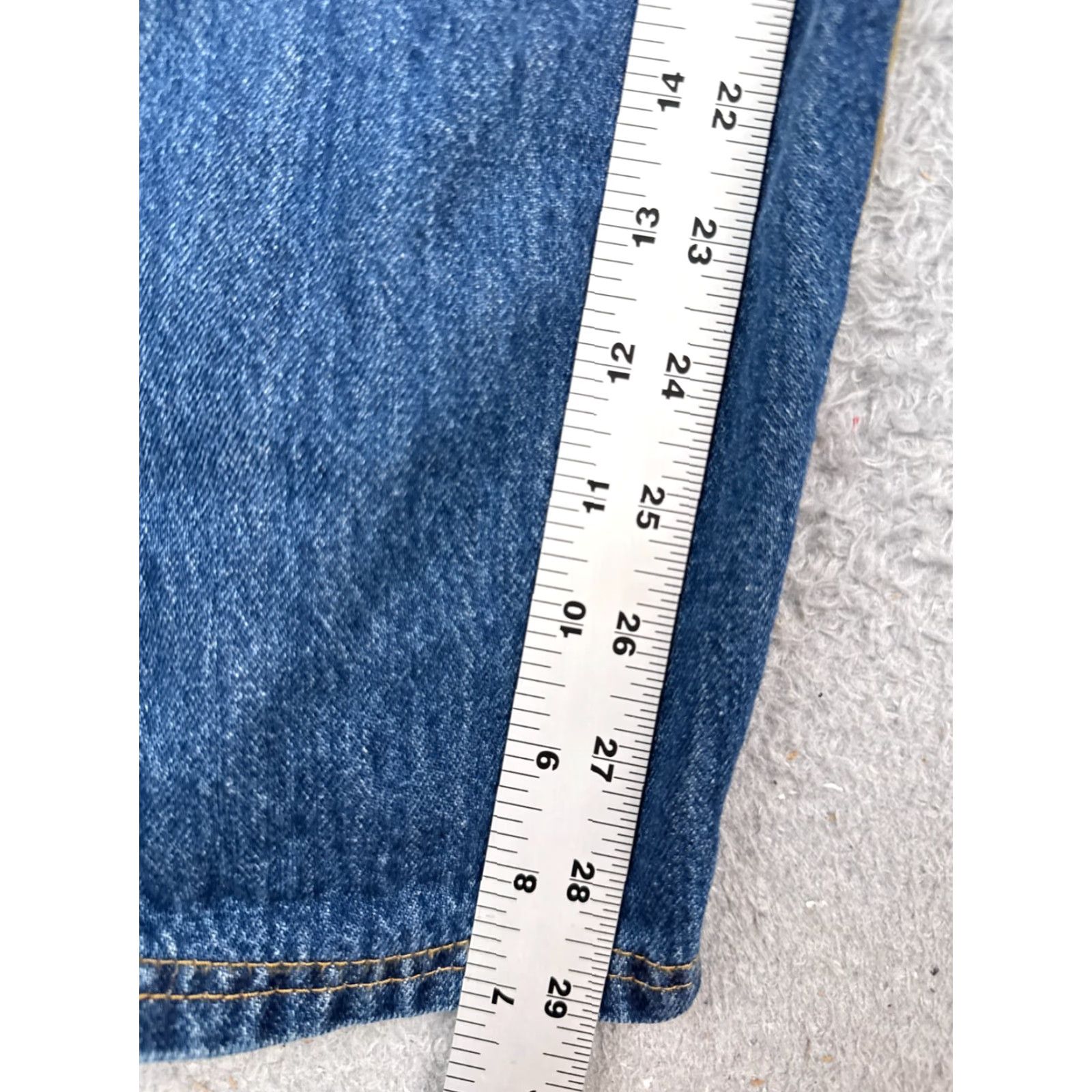 Fashion Nova Fashion Nova Jeans Womens XL Blue Denim 5-Pocket High Rise 30" Regular Distressed Button Zip Size 40" / US 18 - 7 Thumbnail