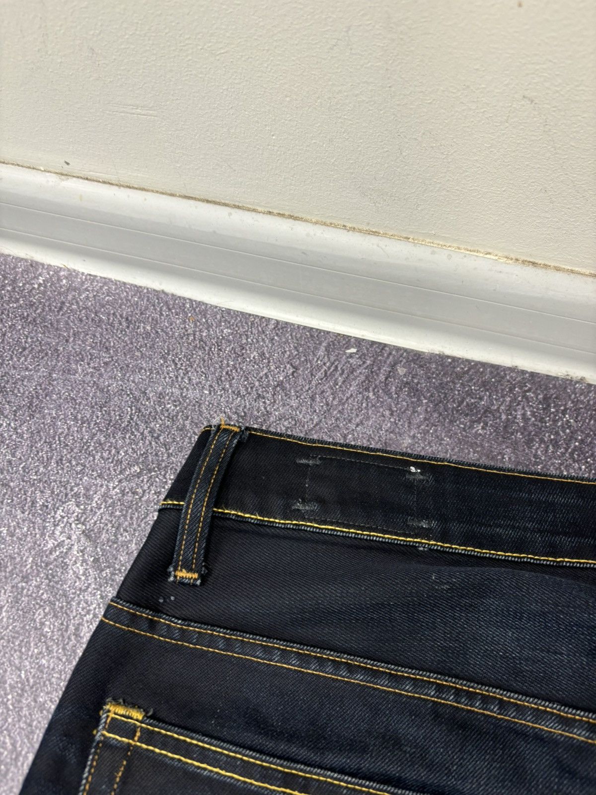 G-Star Vintage G-Star Raw Avant Garde Faded Navy Denim Biker Jeans Size US 33 - 7 Thumbnail