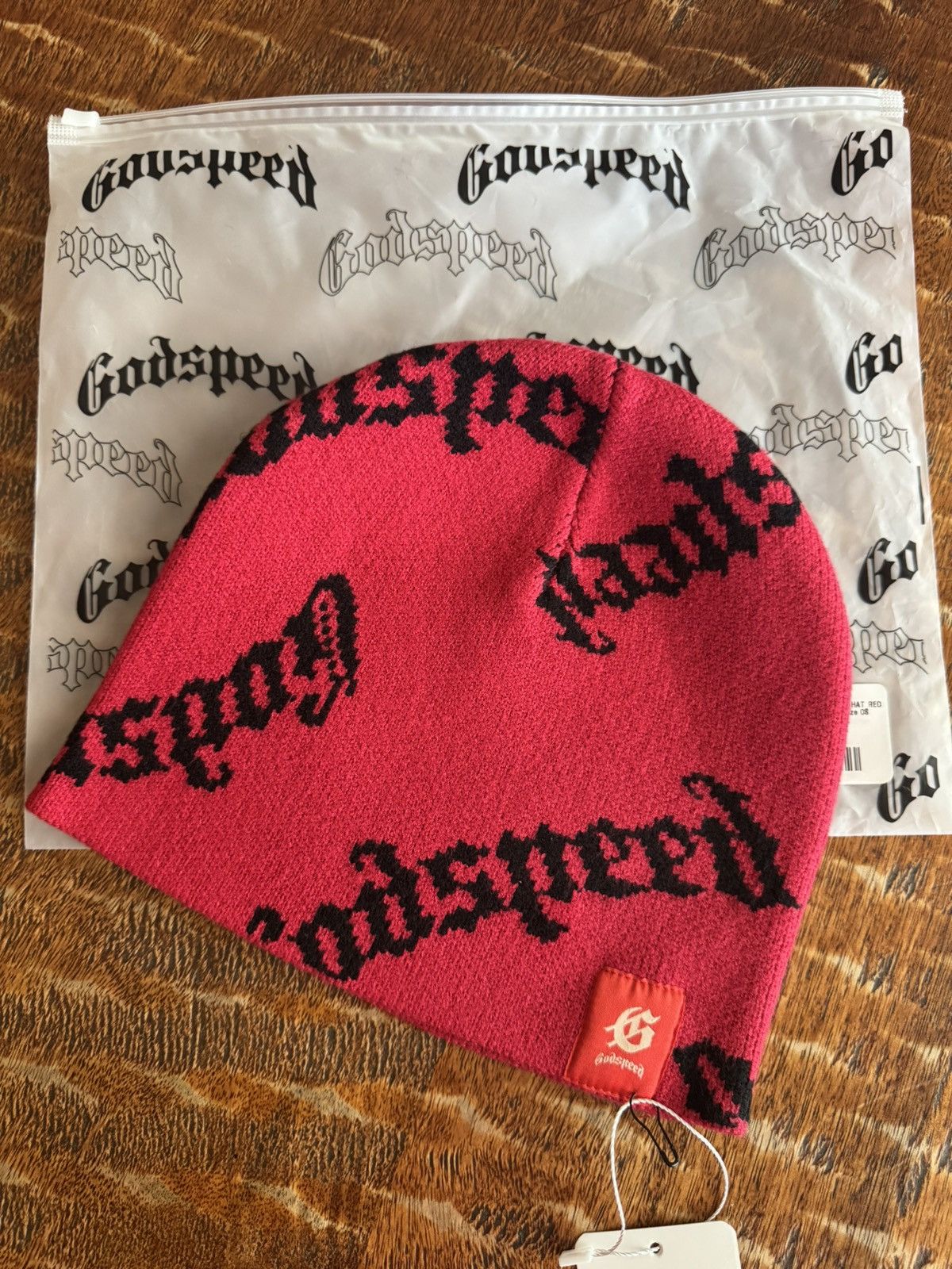 Godspeed Godspeed New York OG Logo Beanie Red / Black Size ONE SIZE - 1 Thumbnail