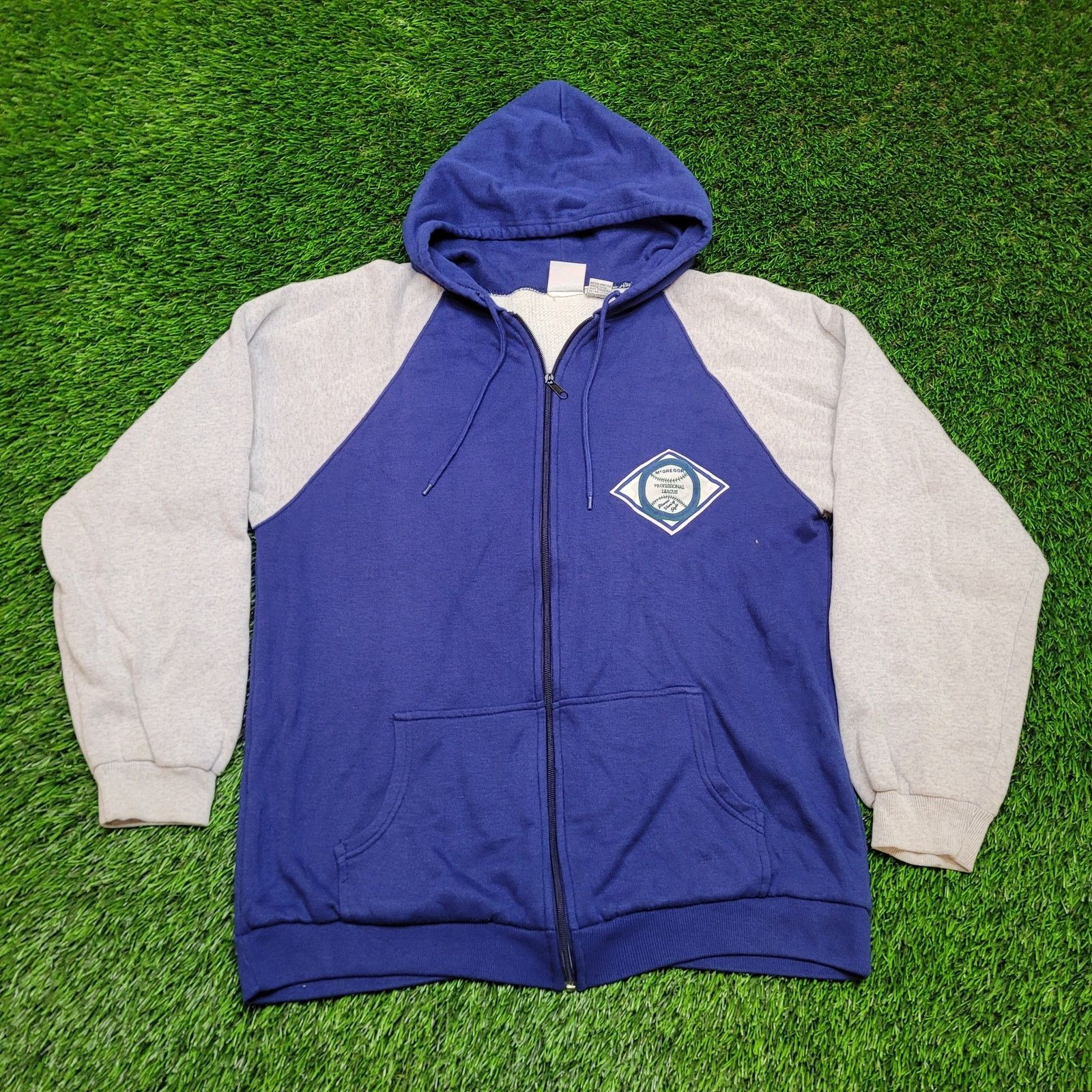 McGregor VTG McGregor Colorblock Raglan Zip Hoodie L Thermal Lined Size US L / EU 52-54 / 3 - 1 Thumbnail