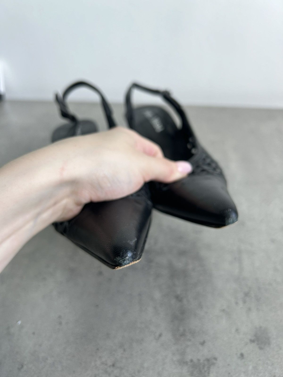 Vintage Vintage leather heels made in Italy kitten Bella hadid Size US 6 / IT 36 - 7 Thumbnail