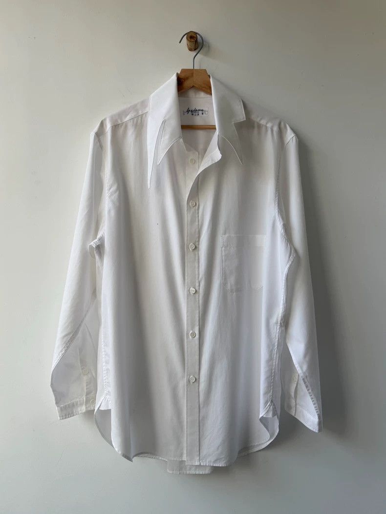 Yohji Yamamoto Yohji Yamamoto Pour Homme Asymmetric Collar Shirt - dmc Size US M / EU 48-50 / 2 - 1 Thumbnail