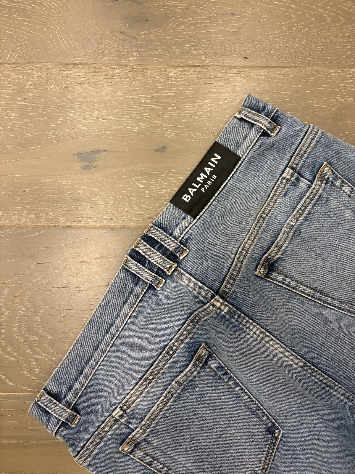 Balmain Balmain Light Blue Distressed Jeans Size US 34 / EU 50 - 7 Thumbnail