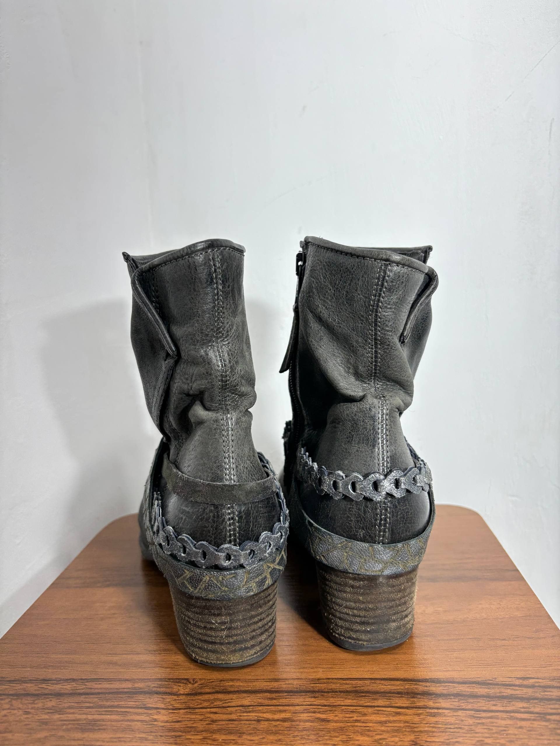 A.S.98 RARE AS 98 GUIDI style! fade Ankle Archive Leather Boots Size US 7 / IT 37 - 5 Thumbnail