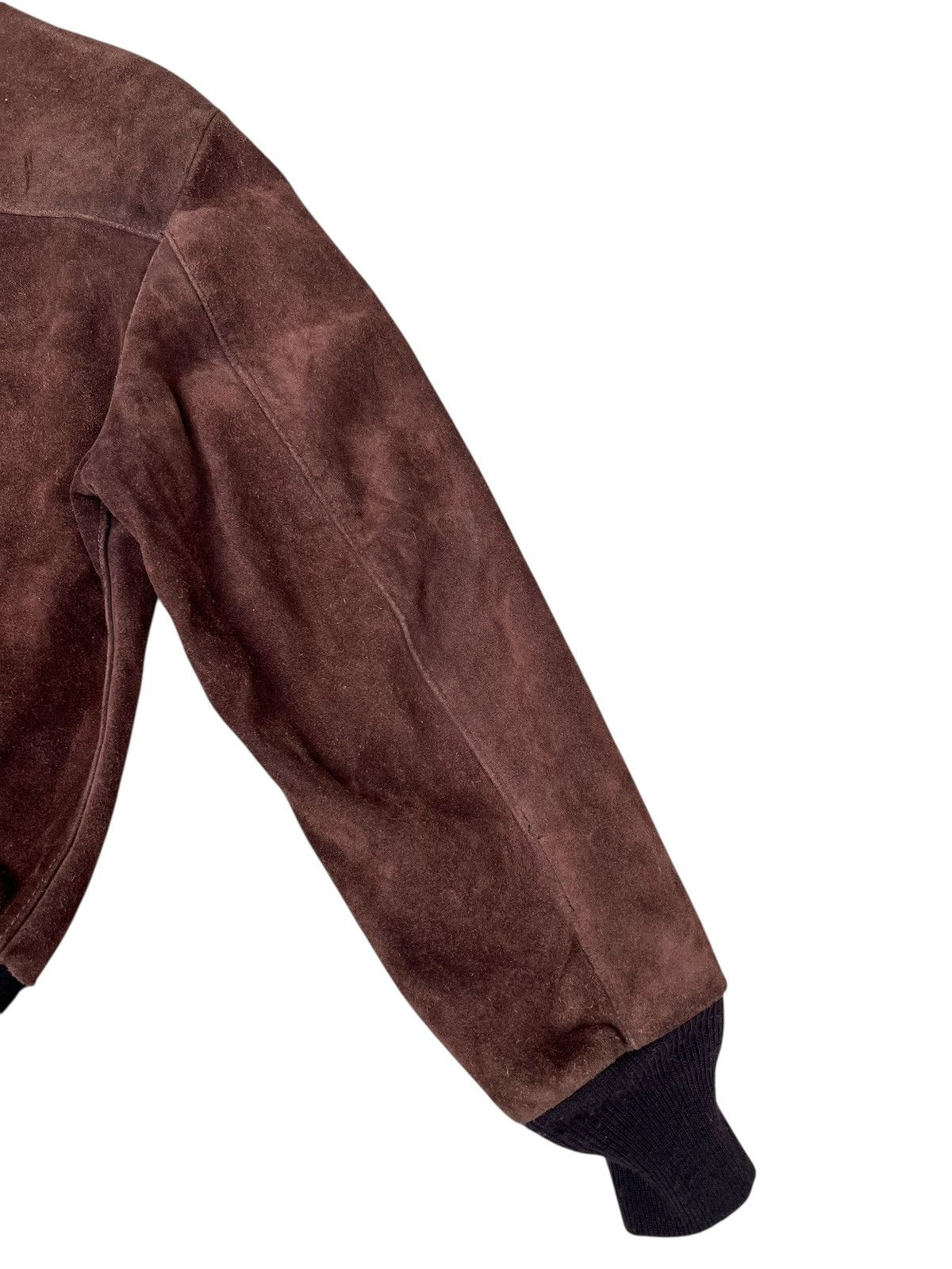 Schott 80s Schott Brown Suede Leather Bomber Jacket Size US L / EU 52-54 / 3 - 22 Thumbnail