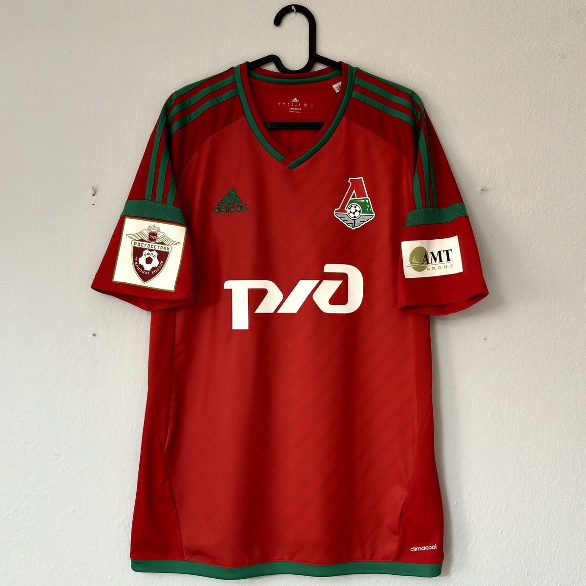 Adidas 2015 2016 Lokomotiv Durica SIGNED Adidas Home Soccer Jersey Size US M / EU 48-50 / 2 - 2 Thumbnail
