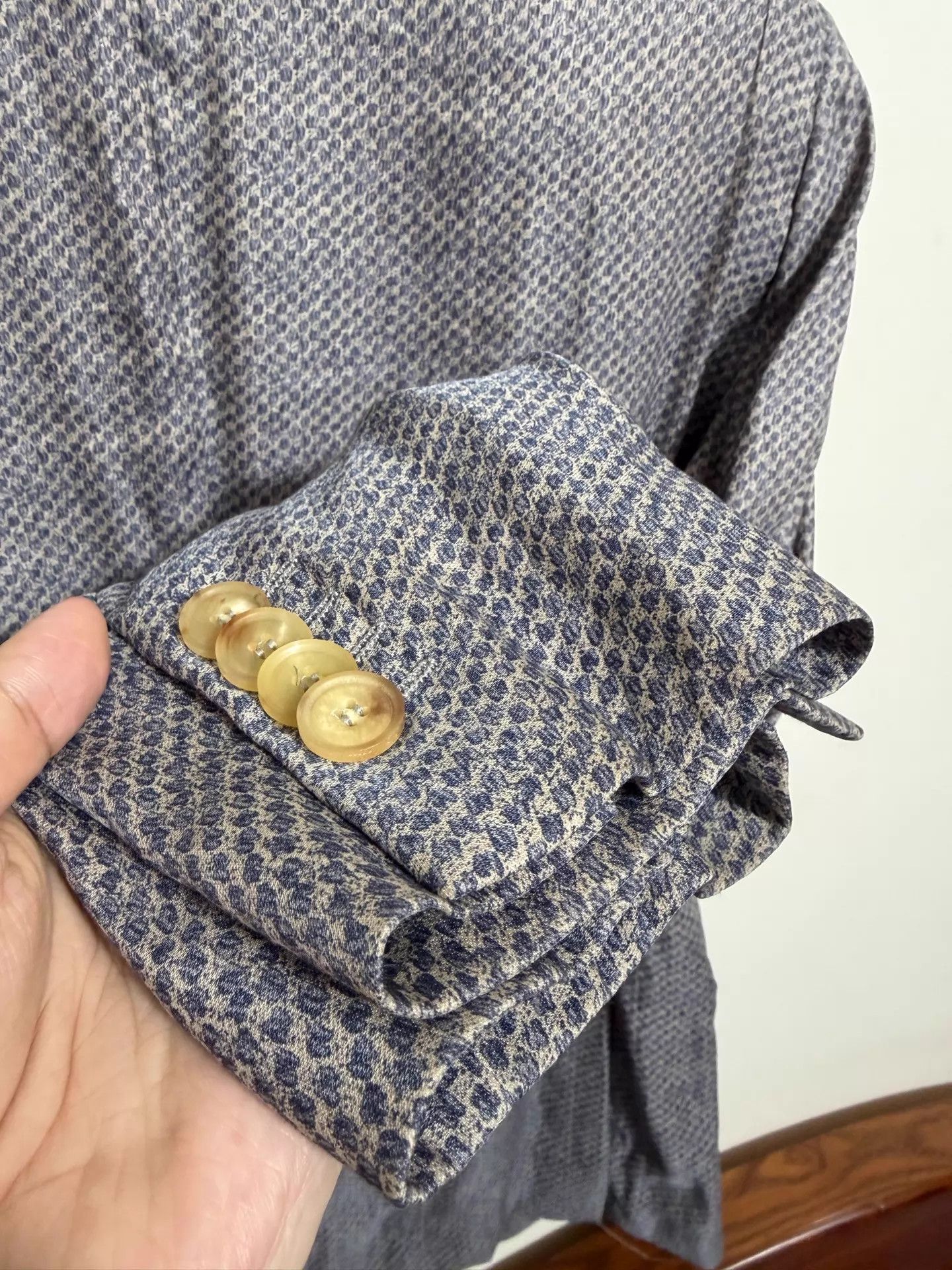 Giorgio Armani Giorgio Armani Slim Suit 52/54 Gray SnakePatterned Size 54R - 5 Thumbnail