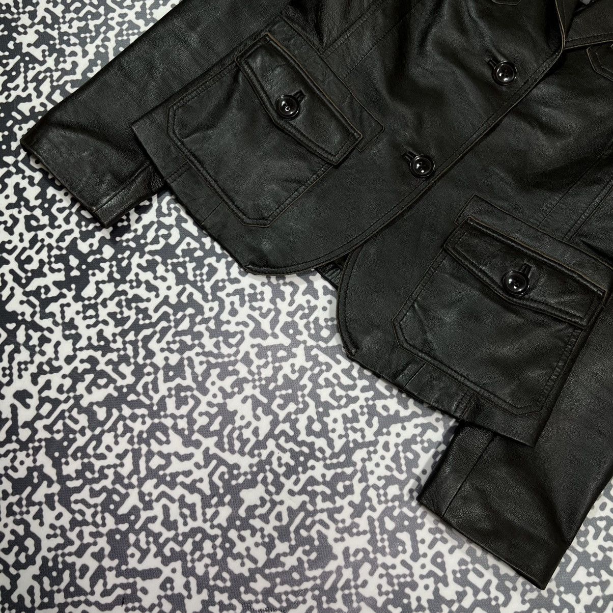 Vintage Vintage Y2K Lamb Leather Jacket Blazer Japanese Retro Style Size S / US 4 / IT 40 - 13 Thumbnail