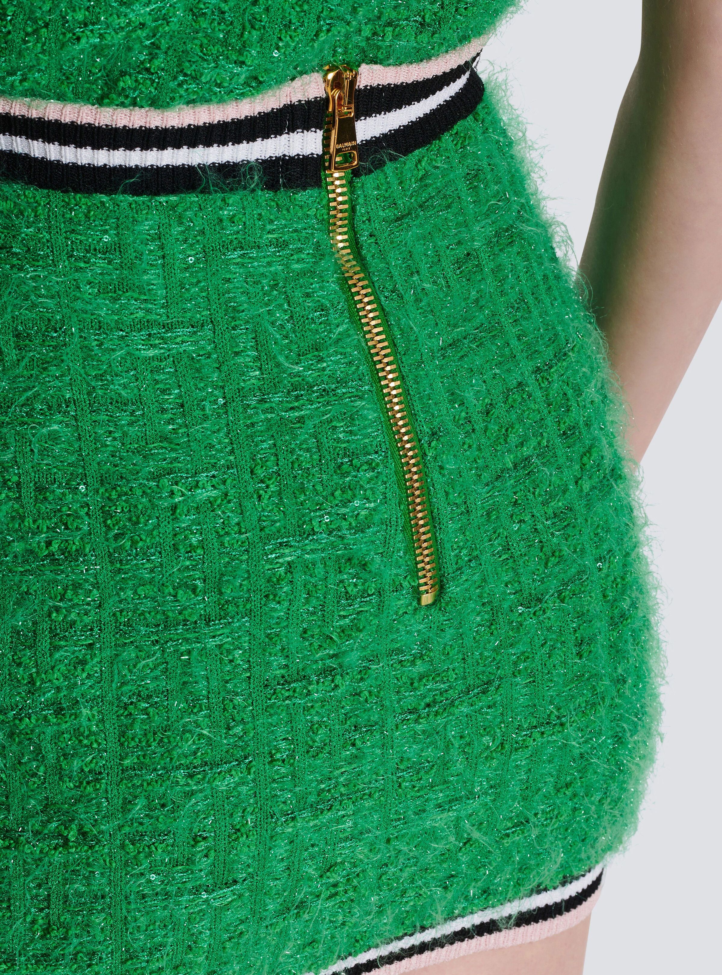 Balmain o1s1wg110125 Knit Mini Skirt in Multicolor Size 27" / US 4 / IT 40 - 6 Thumbnail