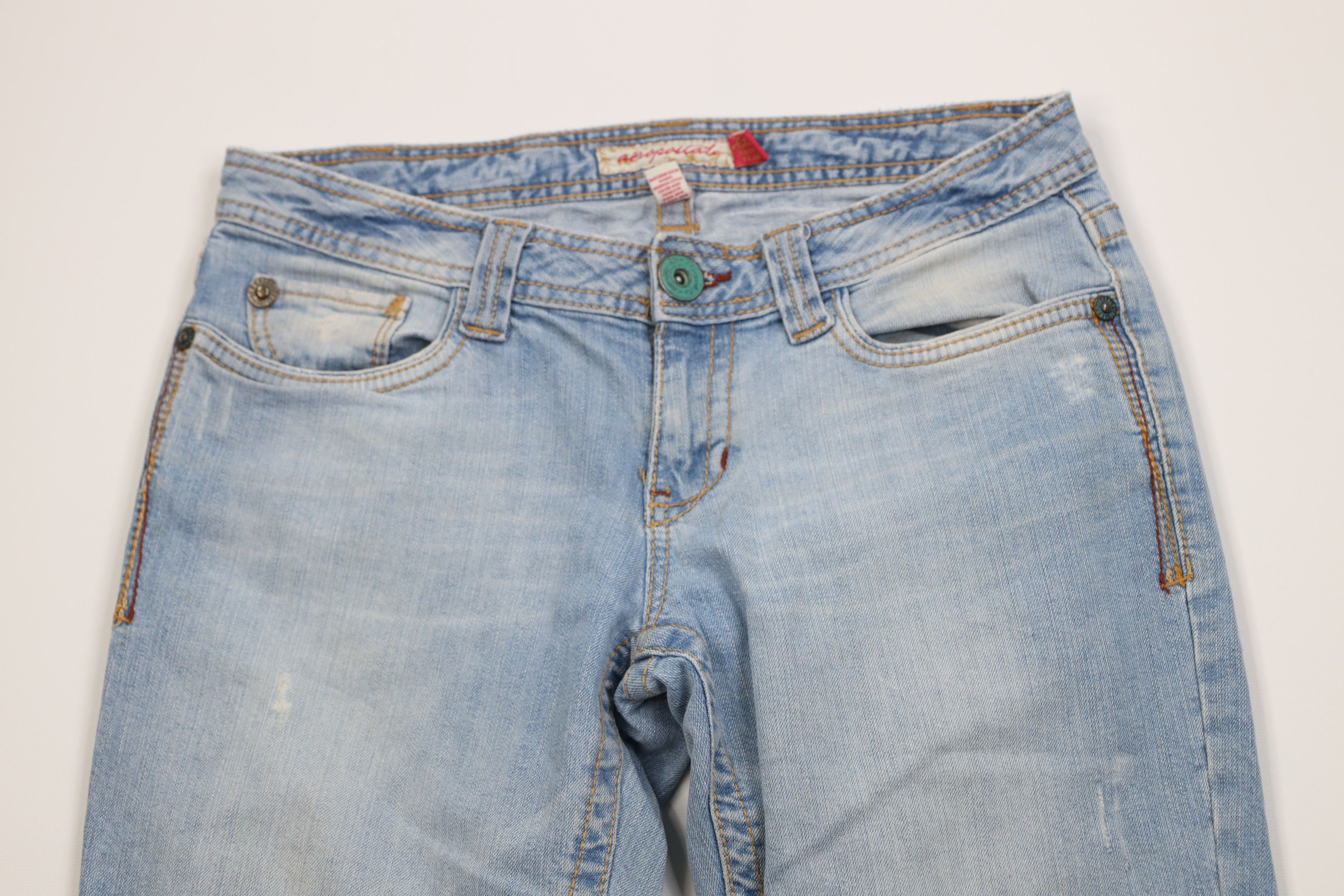 Aeropostale Vintage 90s Y2K Aeropostale Short Babydoll Skinny Jeans Size 28" / US 6 / IT 42 - 2 Thumbnail