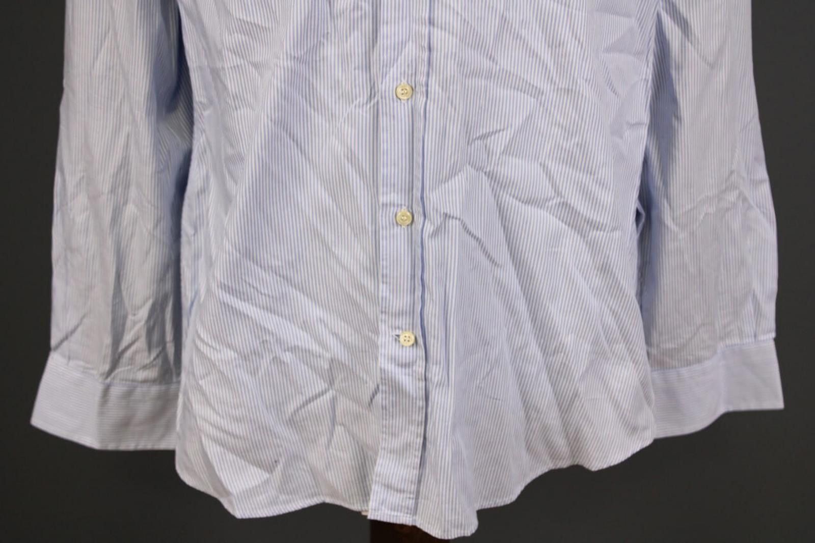 Designer Boggi Milano Blue Striped Button Down Shirt 41 / 16 Size US M / EU 48-50 / 2 - 4 Thumbnail