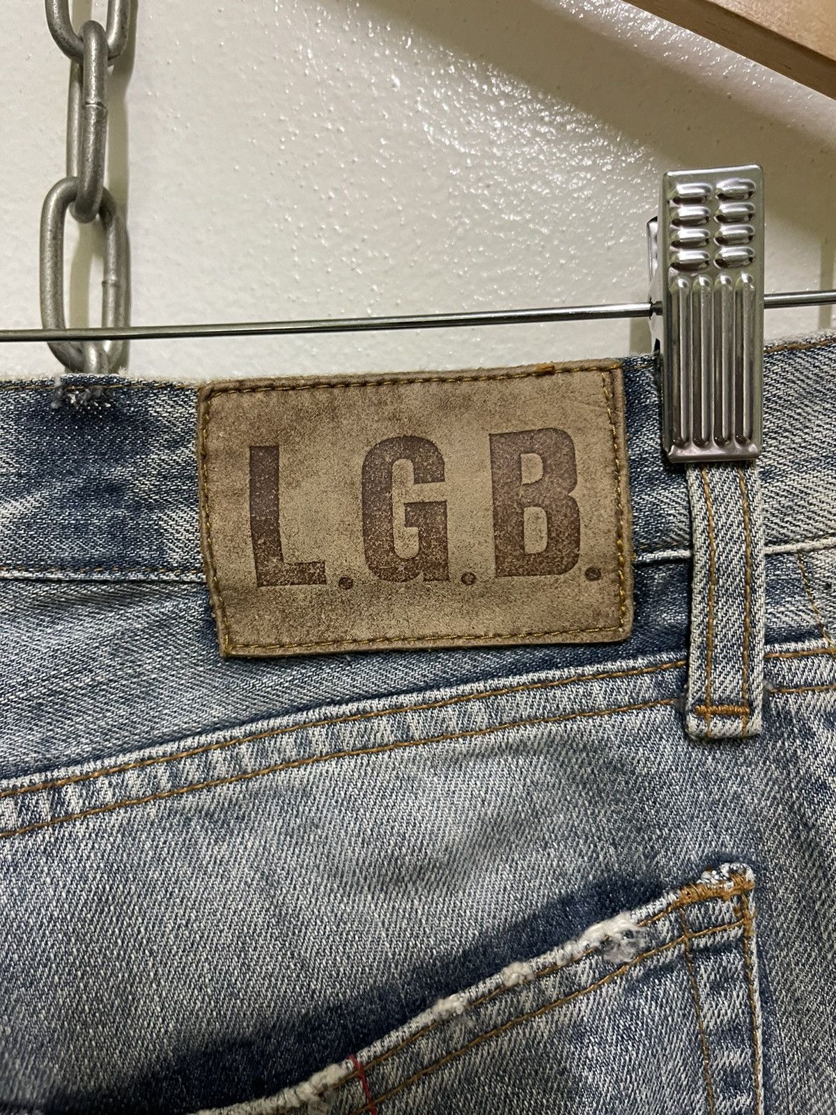 Le Grande Bleu (L.G.B.) Le Grand Bleu Skull Patchwork Crazy Wolf Cut Flares Denim Size US 28 / EU 44 - 15 Thumbnail