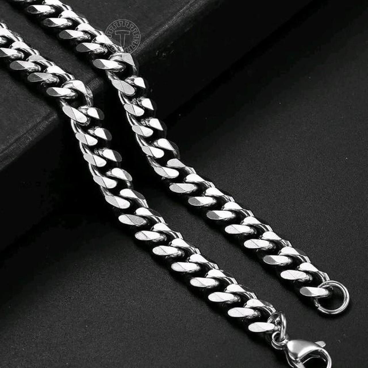 Other Silver stainless steel 316L cuban chain necklace Size ONE SIZE - 3 Thumbnail