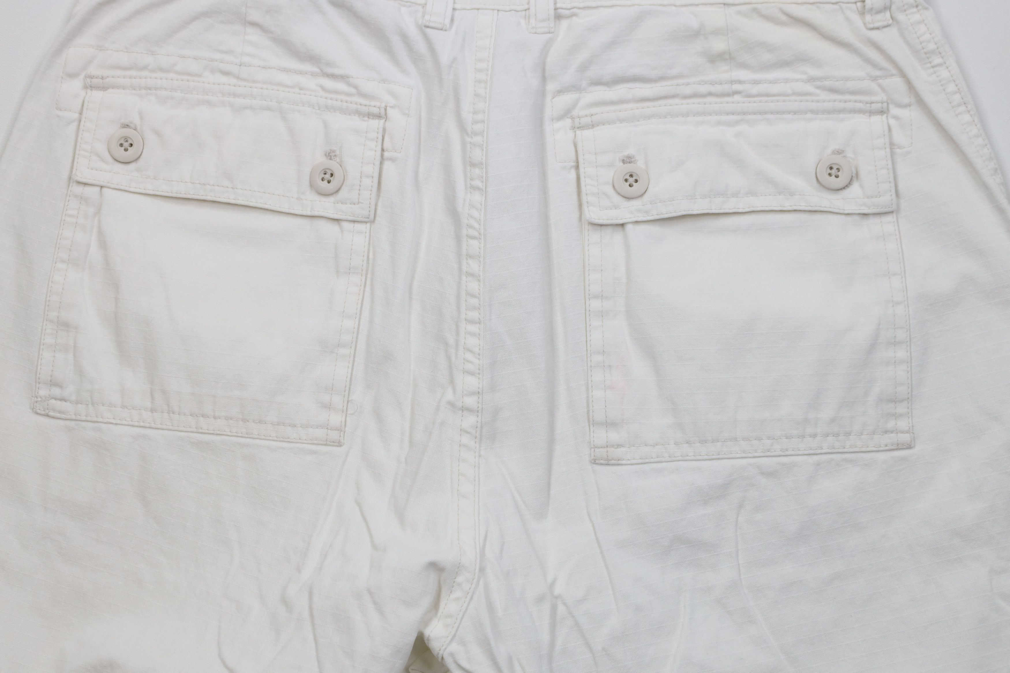 Vintage Vintage 90s Y2K Streetwear Utility Shorts White Cotton Size US 34 / EU 50 - 11 Thumbnail
