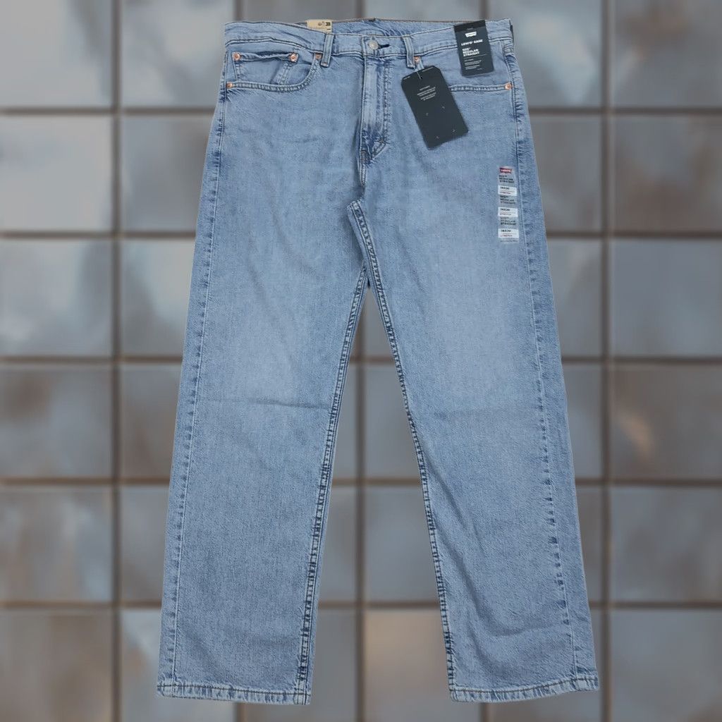 Levi's Levi's 505 Regular Straight Jeans Light Wash Men 36x30 Denim Stretch Belt Loops 5-Pocket Zipper Button NWT Size US 36 / EU 52 - 1 Thumbnail
