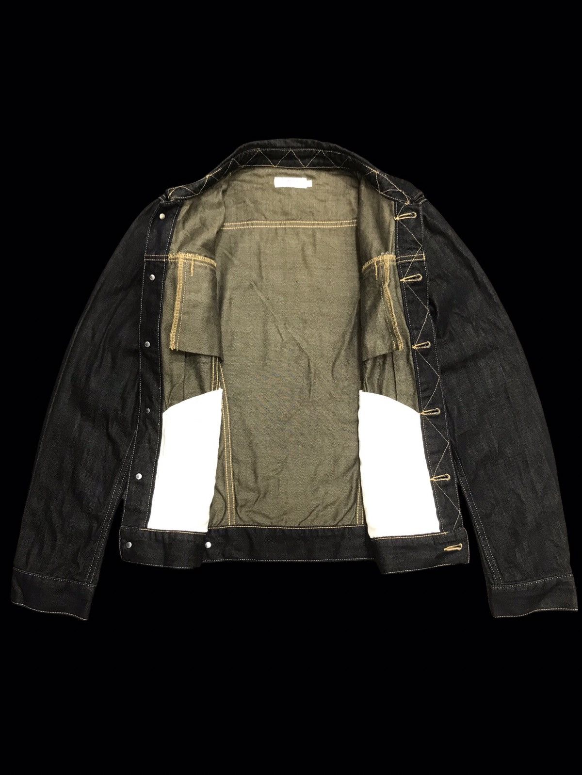 Japanese Brand 💥ARCHIVAL💥EDIFICE MUDWASH DENIM TRUCKER F201 Size US XS / EU 42 / 0 - 2 Thumbnail