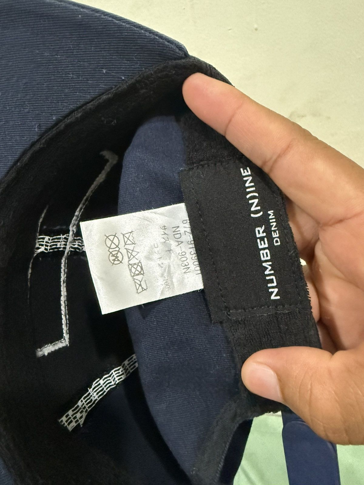 Number (N)ine Number (N)ine Box Logo Dark Blue Snapback Size ONE SIZE - 6 Thumbnail