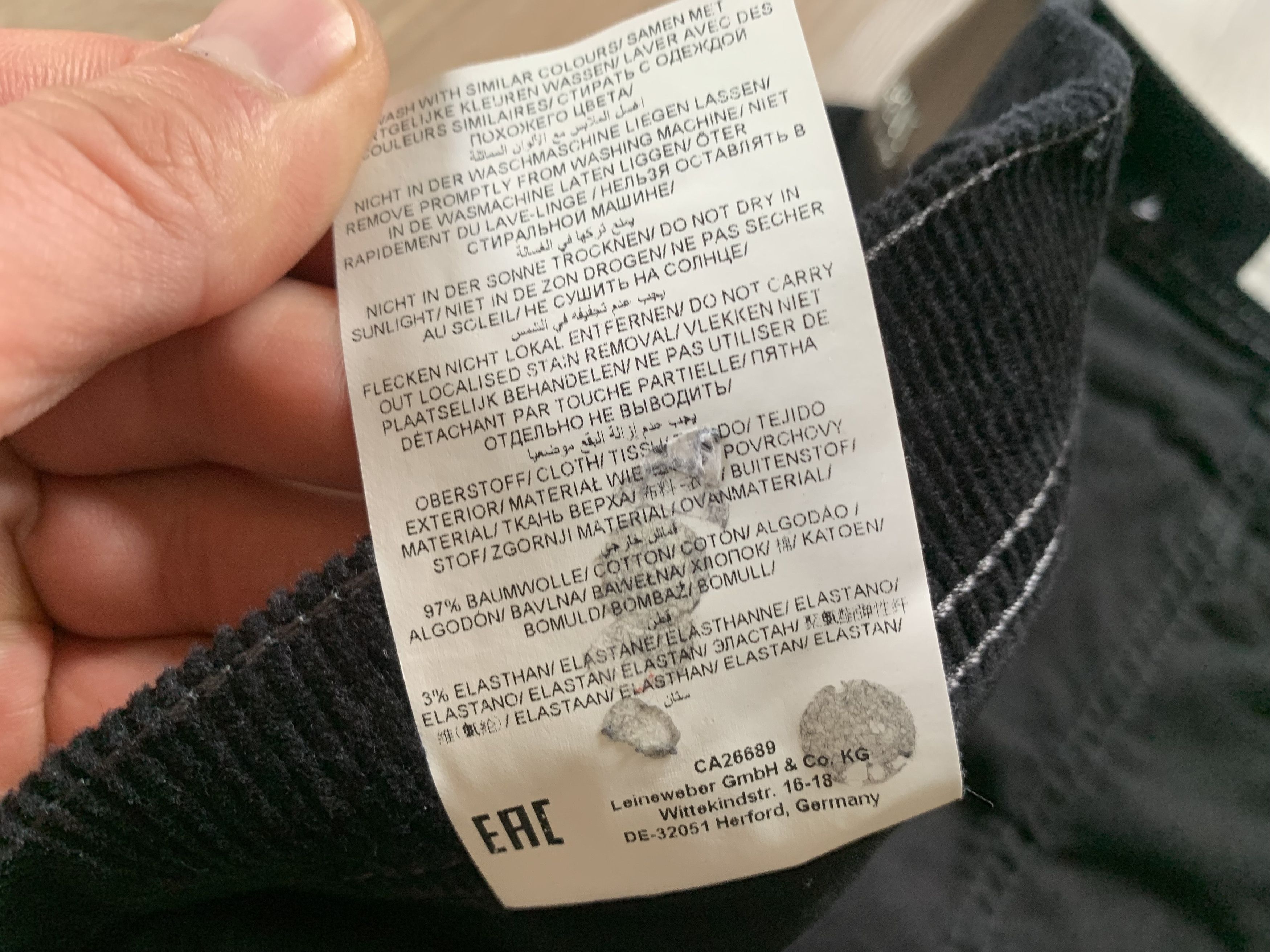 BRAX Brax Cooper Corduroy Vevet Black Men's Pants Size US 44 / EU 60 - 11 Thumbnail