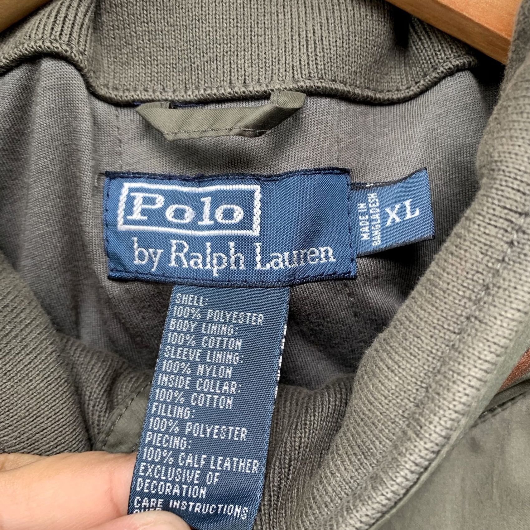 Polo Ralph Lauren Polo Ralph Lauren Bomber Jacket Olive Green Mens XL Embroidered Zip 26x28 Vintage Jacket Size US XL / EU 56 / 4 - 3 Thumbnail