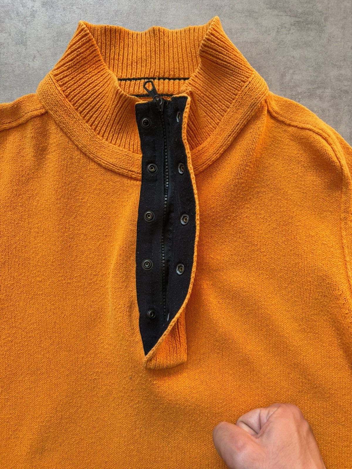 Massimo Osti Stone Island High Neck Knit Orange Re-issued Size US L / EU 52-54 / 3 - 5 Thumbnail