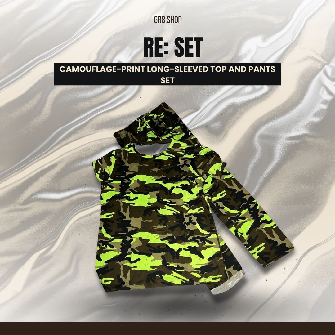 Other Camouflage-Print Long-Sleeve Top & Pants Set Medium By Re:Se Size US M / EU 48-50 / 2 - 1 Thumbnail