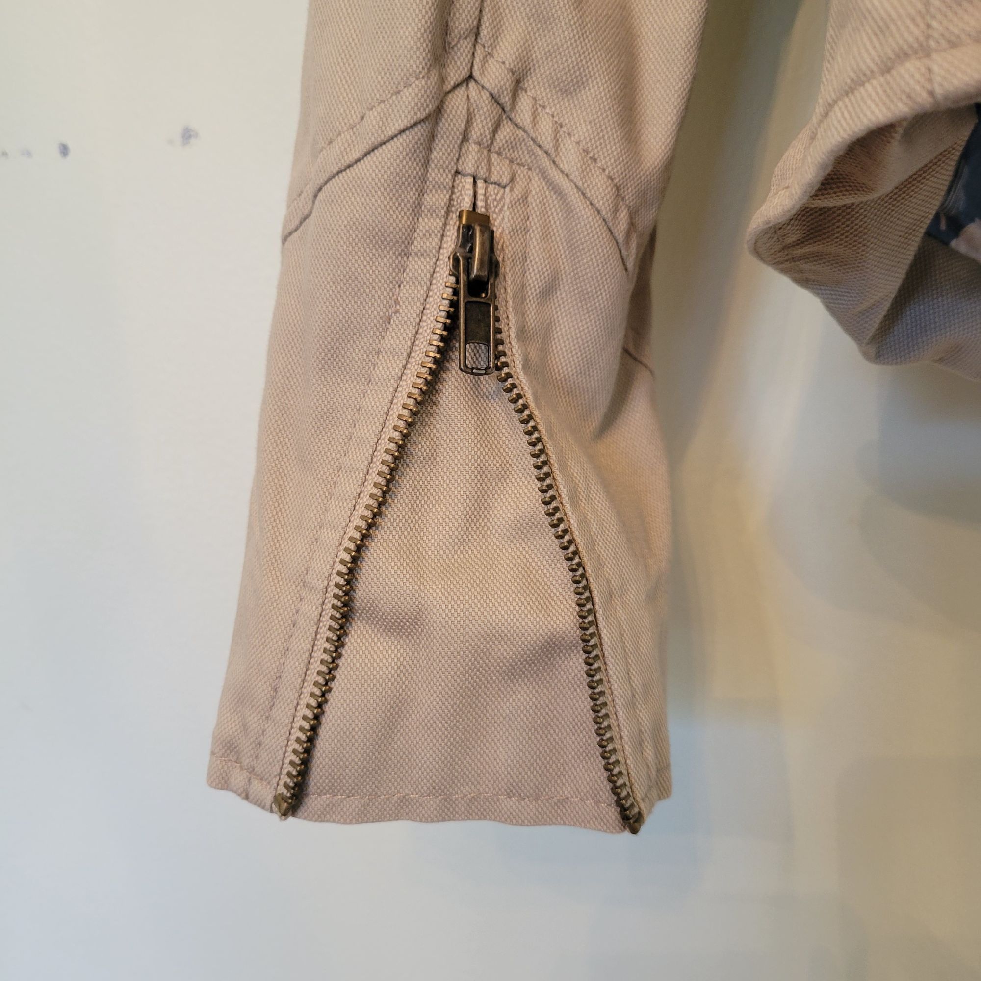 Boden Boden 6 Tan Cotton Moto Jacket Zipper Sleeves Biker WE435 Size M / US 6-8 / IT 42-44 - 6 Thumbnail