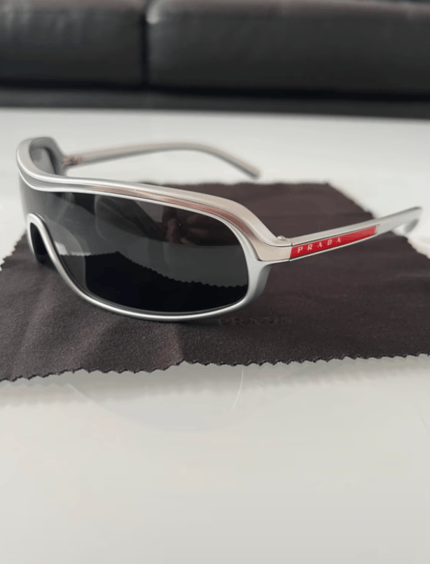 Prada PRADA Sunglasses SPR 06D Star Sport Metal Shield Oval Wrap Size ONE SIZE - 1 Thumbnail