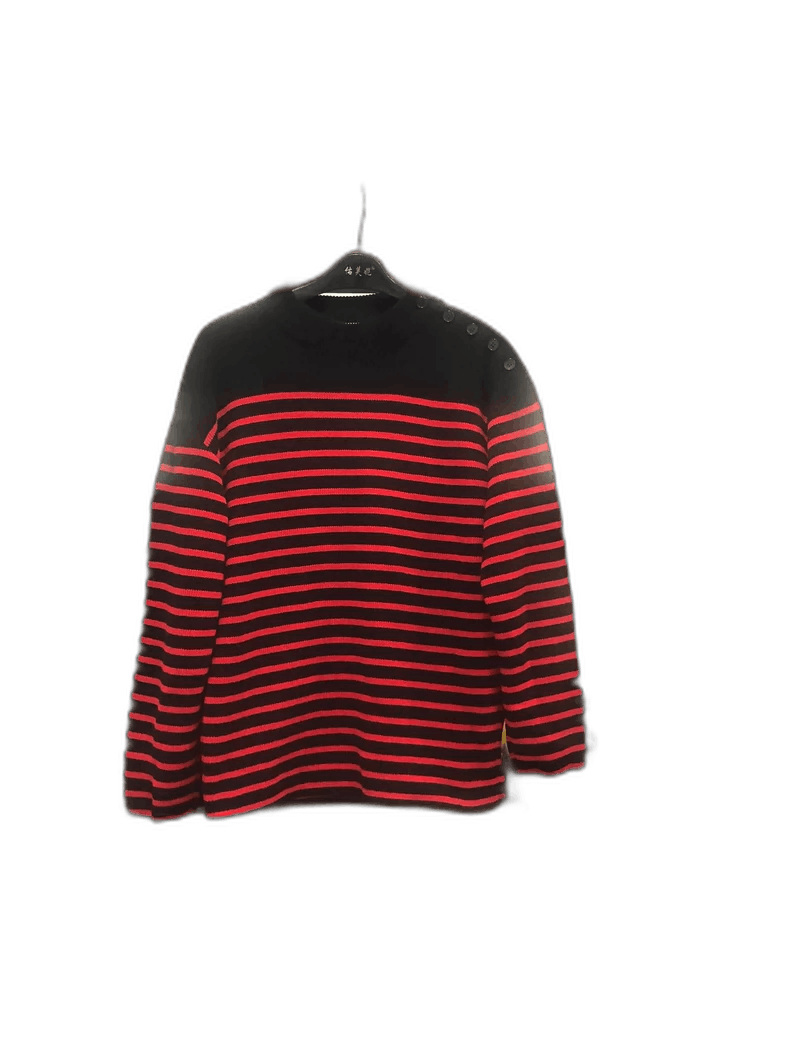 Saint Laurent Paris SLP Striped Sweater with Button Details-2507 Size US L / EU 52-54 / 3 - 7 Thumbnail