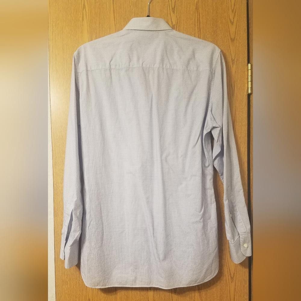 Z Zegna Zegna Silver Line Drop 8 Fit Blue/White Shirt Size 15 1/2 Size 38R - 3 Thumbnail