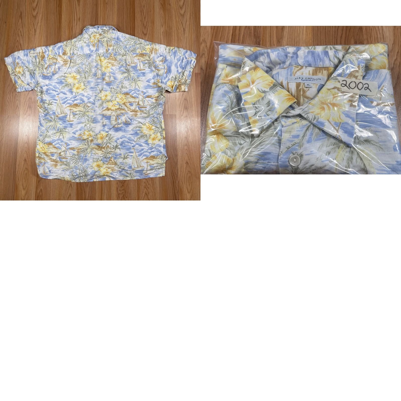 Canon Alex Cannon Shirt Mens XL Extra Large Linen Rayon Hawaiian ButtonUp Short Sleeve Size US XL / EU 56 / 4 - 9 Thumbnail