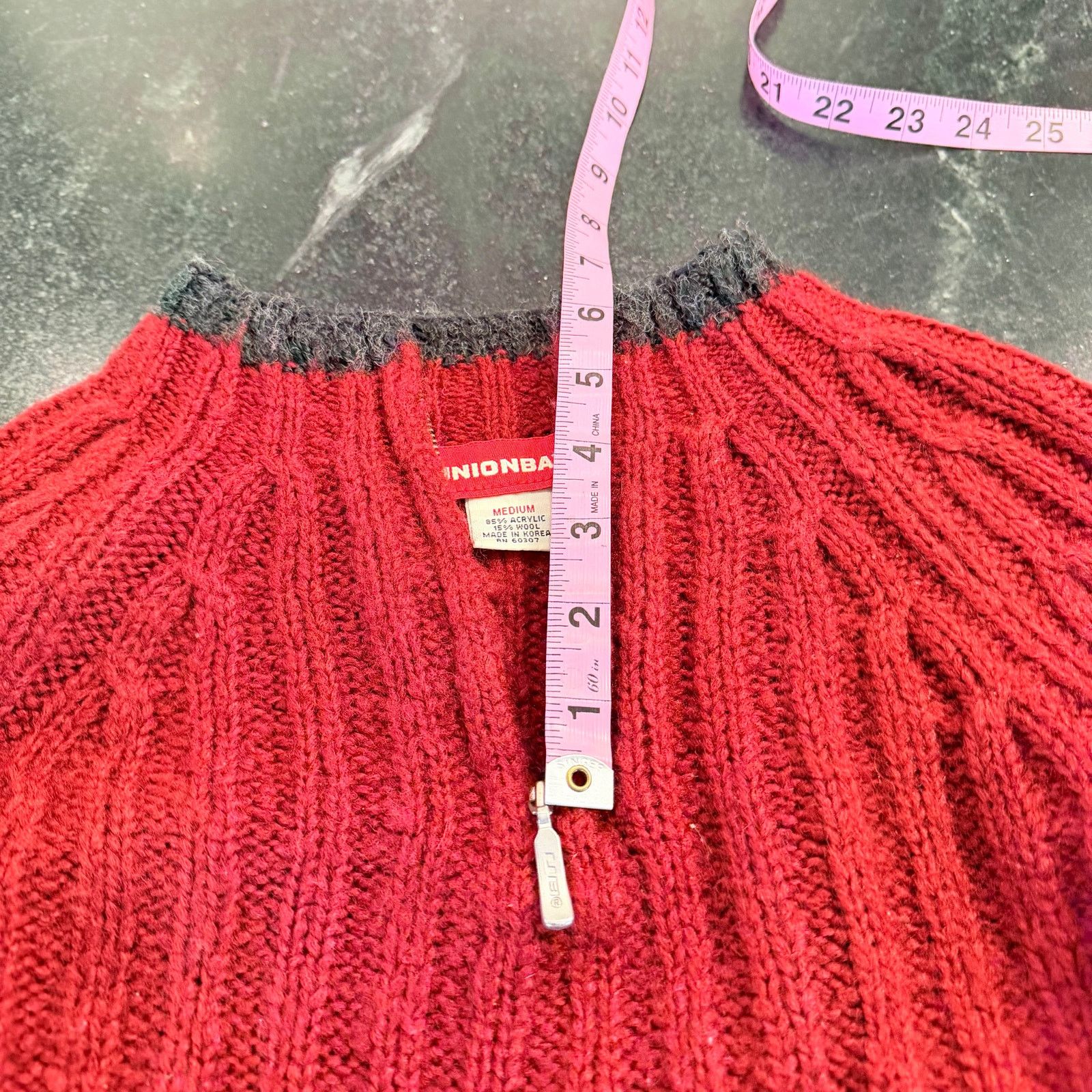 UNIONBAY Unionbay Y2K Cropped Zip Sweater MED, wool blend Size M / US 6-8 / IT 42-44 - 14 Thumbnail