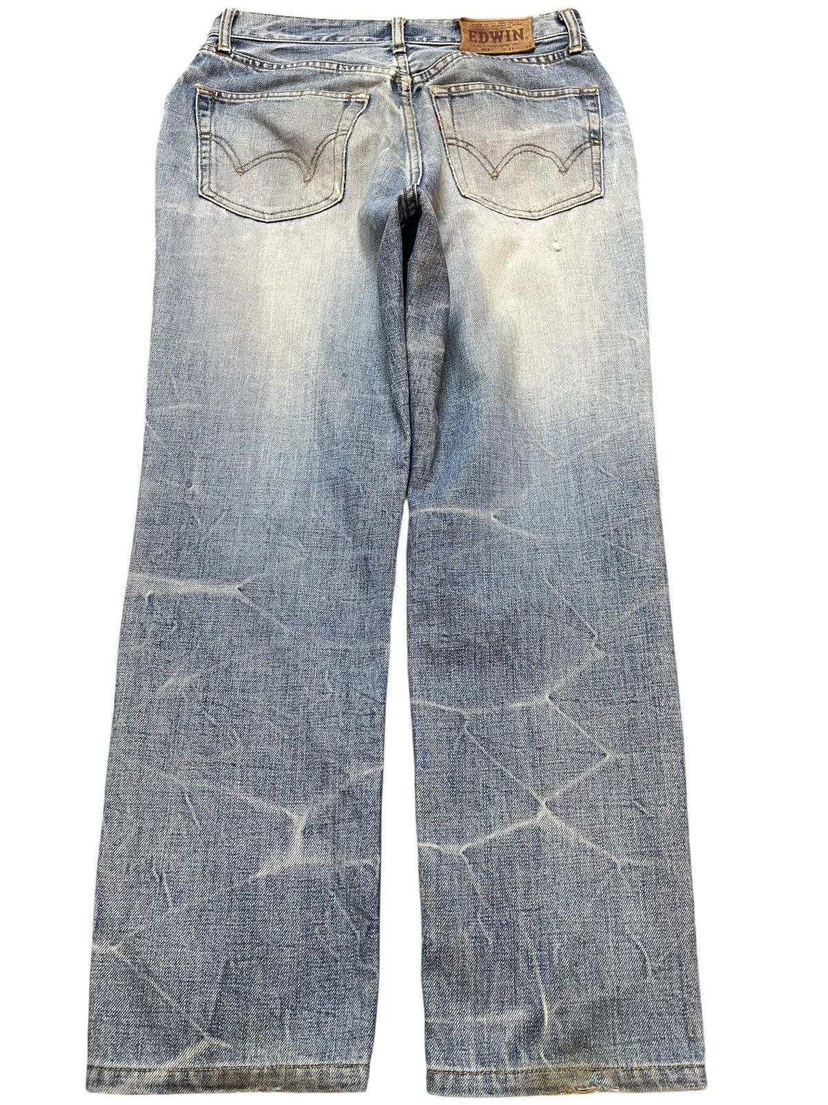 Edwin Vintage Edwin 503 Regular Ripped Distressed Denim Size US 29 - 5 Thumbnail