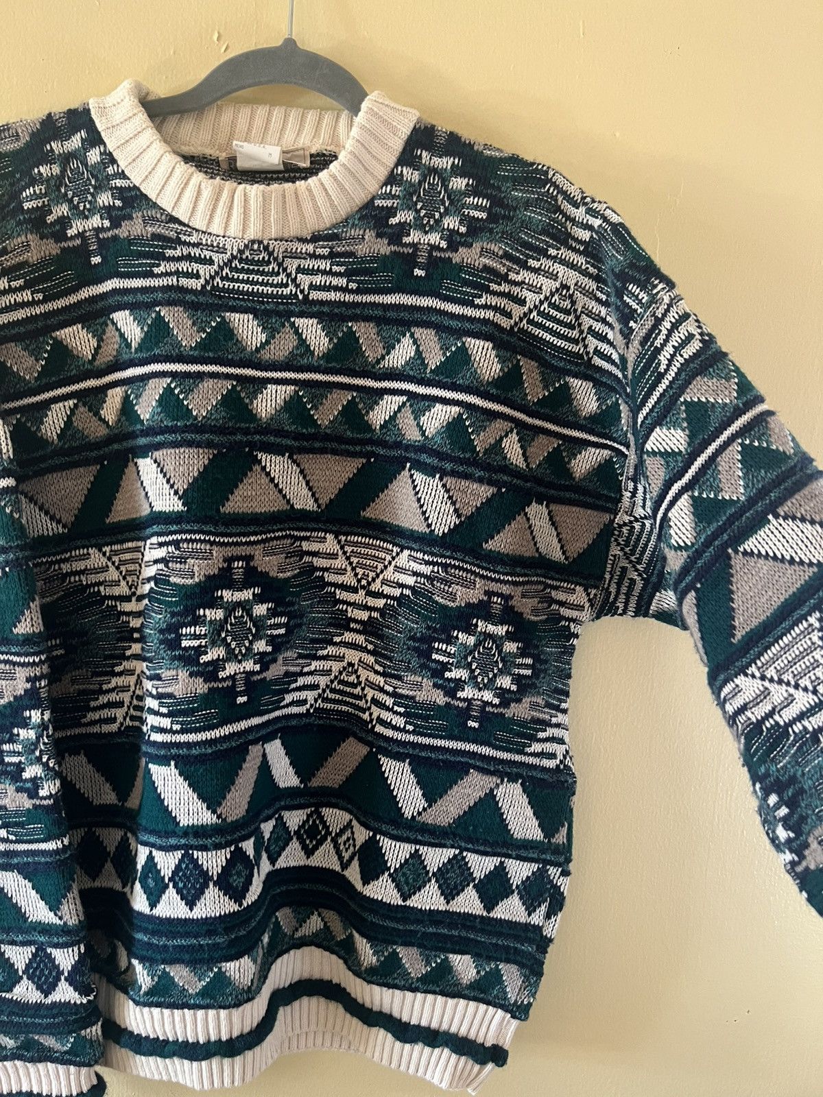 Vintage Vintage 1990s Blake & Manley 3D Knit Sweater - Multi-Tone Size US L / EU 52-54 / 3 - 3 Thumbnail