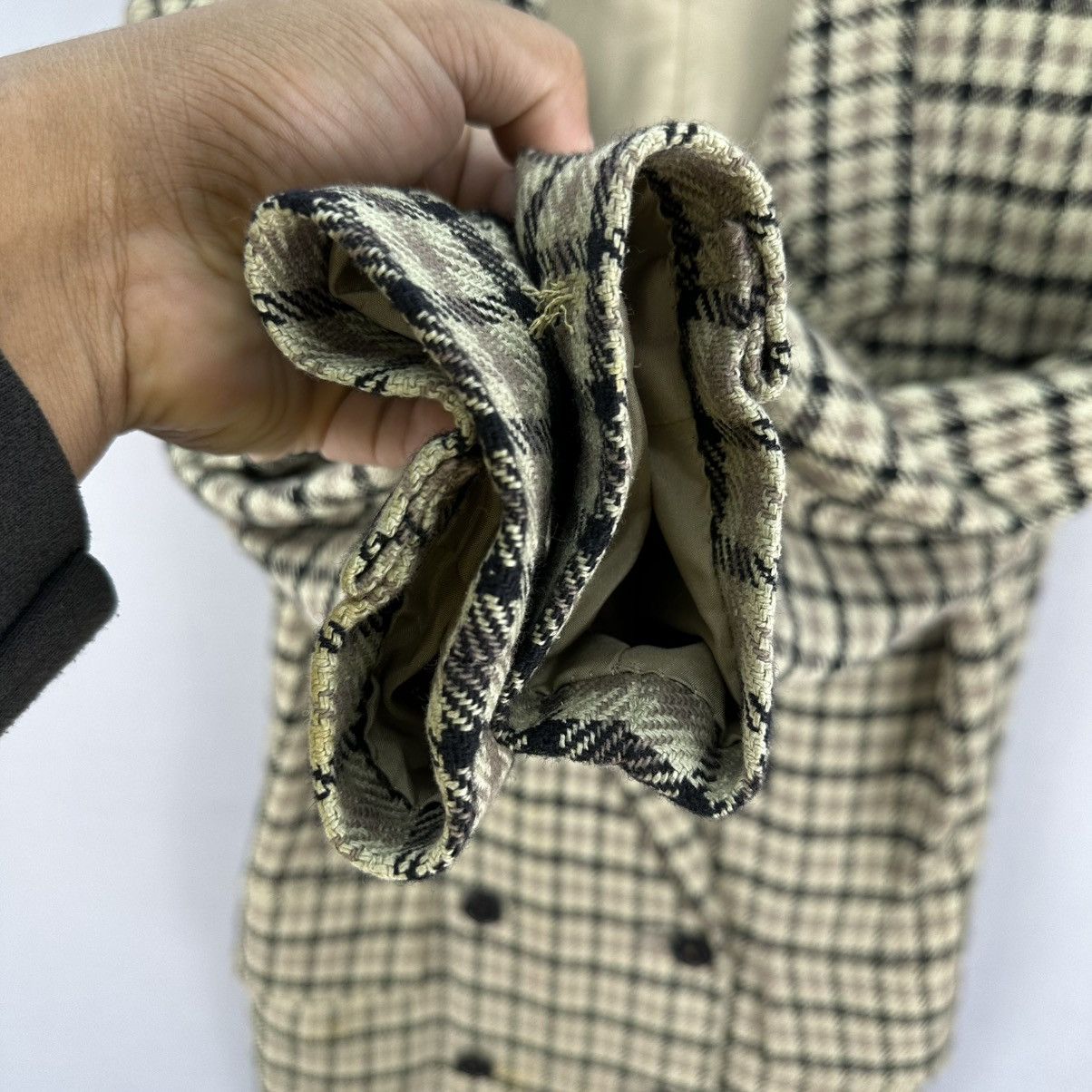 yoshie inaba Vintage 90's Yoshie Inaba Wool Coat Jacket Double Breasted Size M / US 6-8 / IT 42-44 - 8 Thumbnail