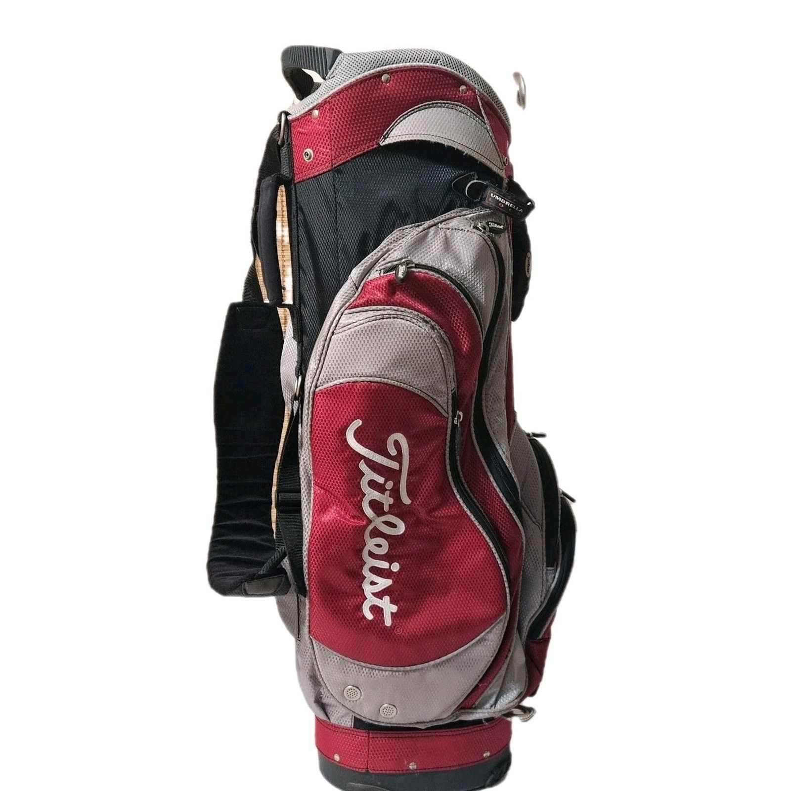 Titleist Titleist ‎GOLFBAG Golf Bag Red Umbrella Putter Slot HOOD Size ONE SIZE - 4 Thumbnail
