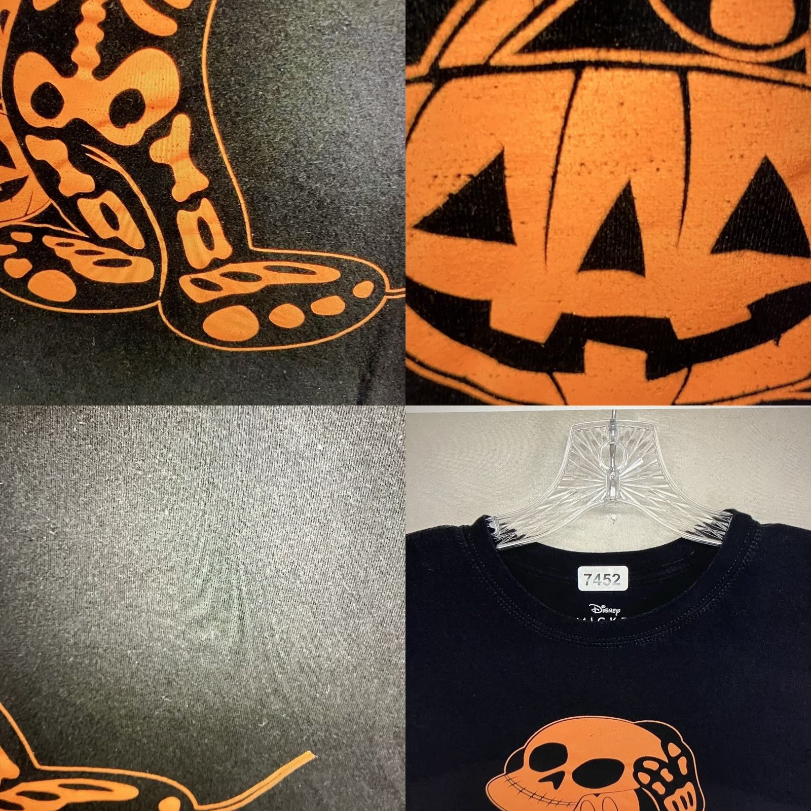Disney VINTAGE Disney Mickey Mouse Halloween T-Shirt Men 2XL Cotton Short Sleeve Black Orange Graphic Retro Size US XXL / EU 58 / 5 - 8 Thumbnail