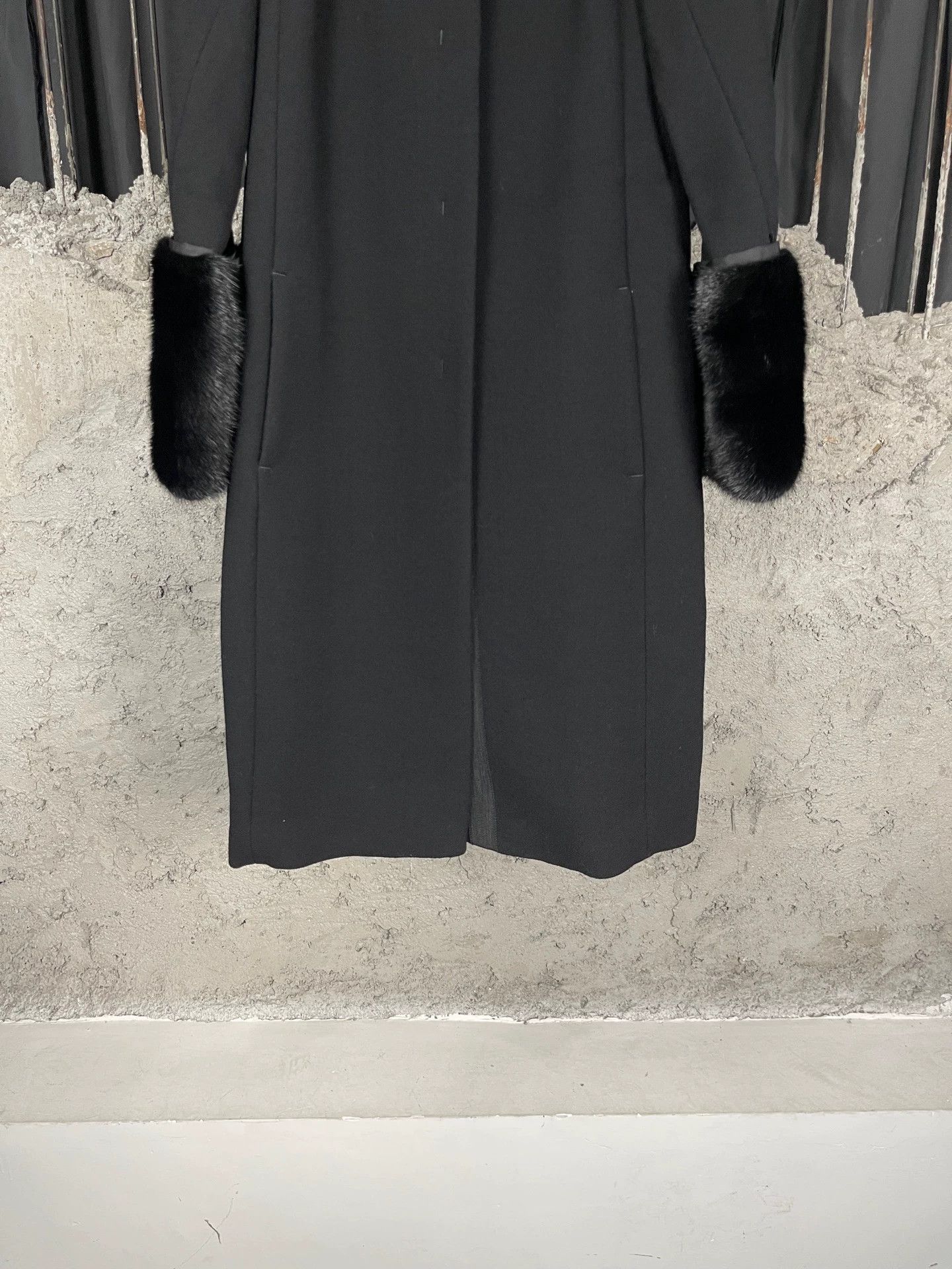 Max Mara Maxmara Artelier Fur-Sleeve Coat 40 New Size M / US 6-8 / IT 42-44 - 4 Thumbnail
