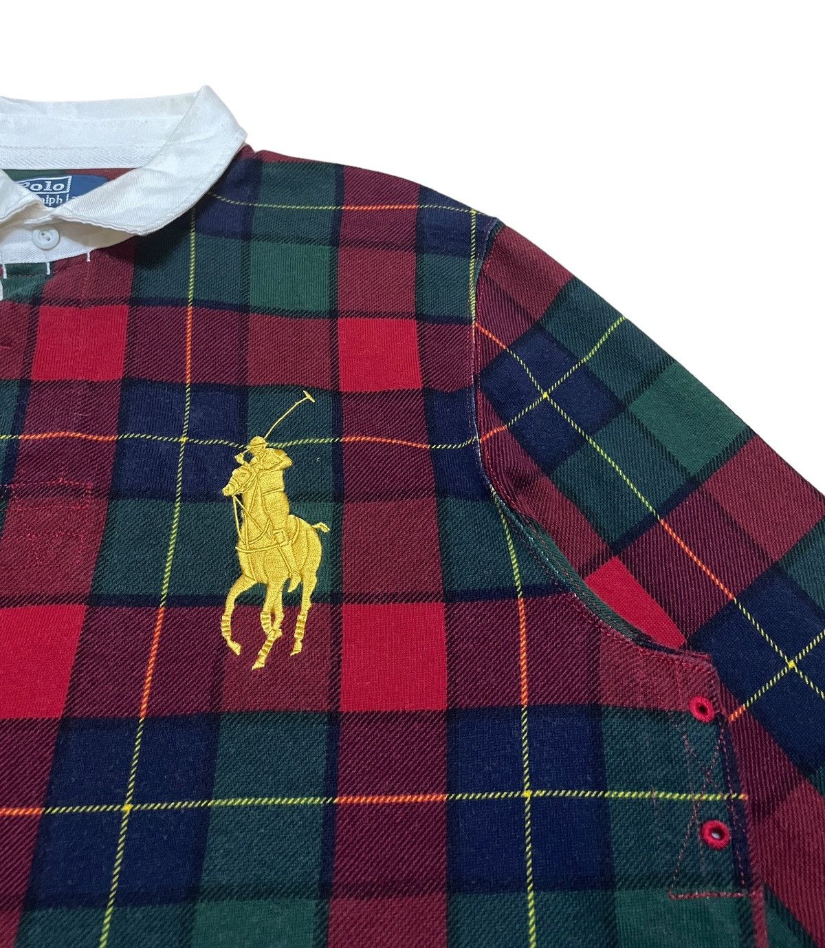 Polo Ralph Lauren Rare Design Vintage Polo Ralph Lauren Rugby T-shirt 1990s Size US XL / EU 56 / 4 - 4 Thumbnail