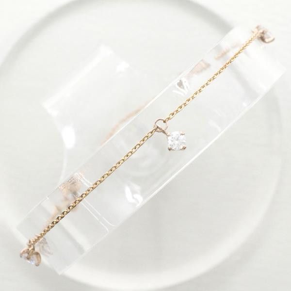 Other K10 Pink Gold Zircon Bracelet 17cm Metal Bracelet in Excellent Condition