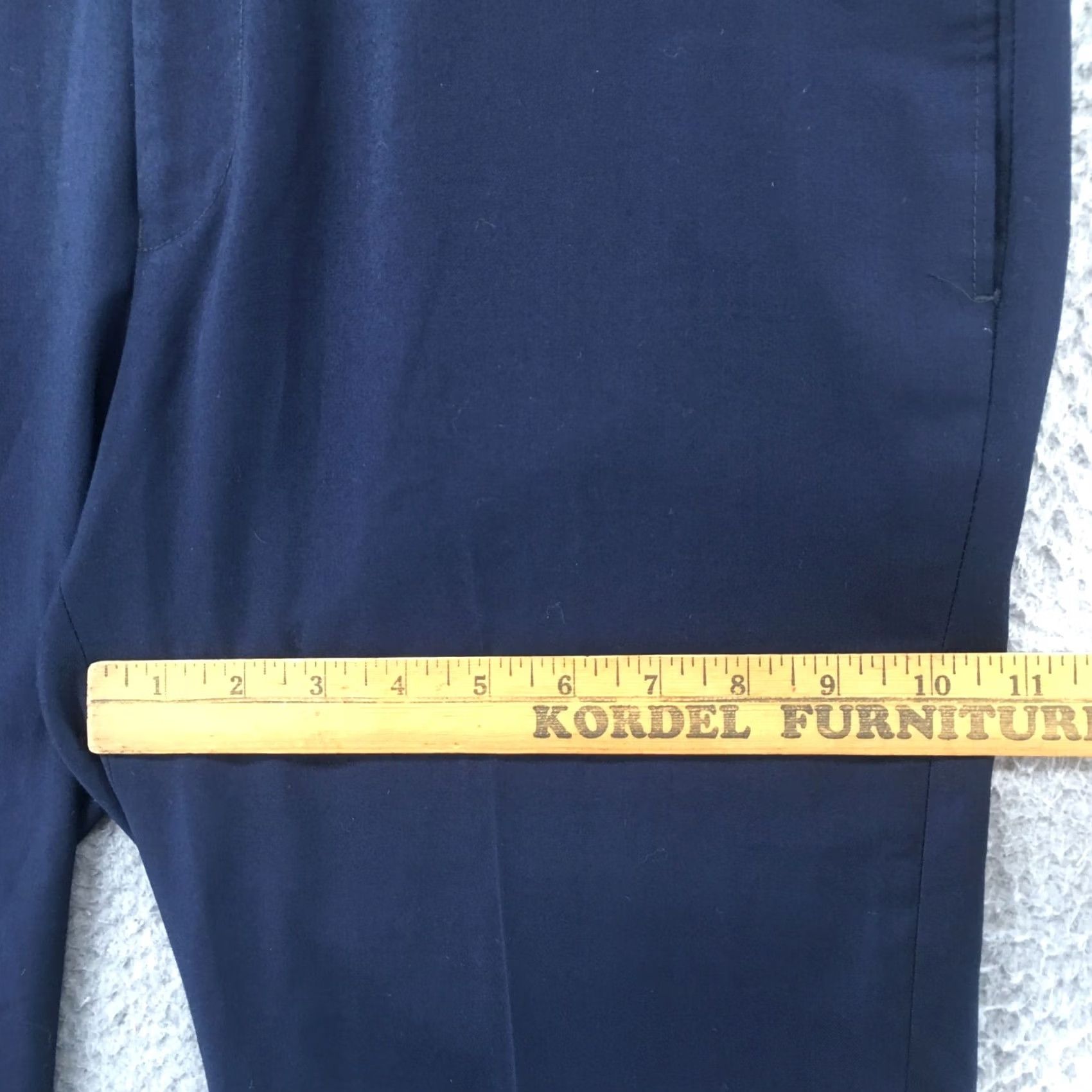 Calvin Klein Calvin Klein Dress Pants Mens 33x30 Navy Blue Mid Rise Tapered Front Flat Front 5-Pocket Regular Size Type Pants Mens Size US 33 - 6 Thumbnail